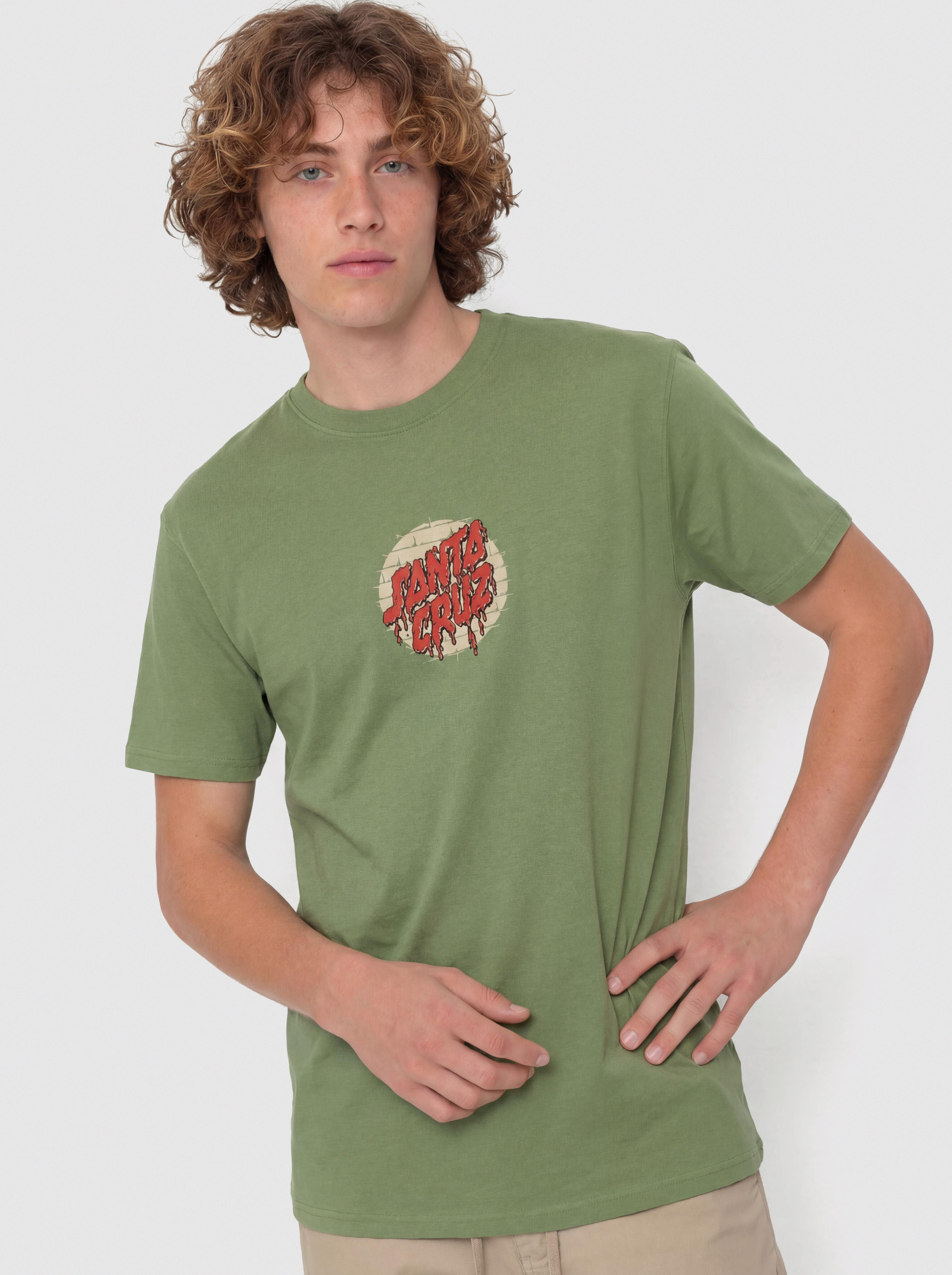 Tricou Santa Cruz Delfino Spotlight Fnt (dill green)