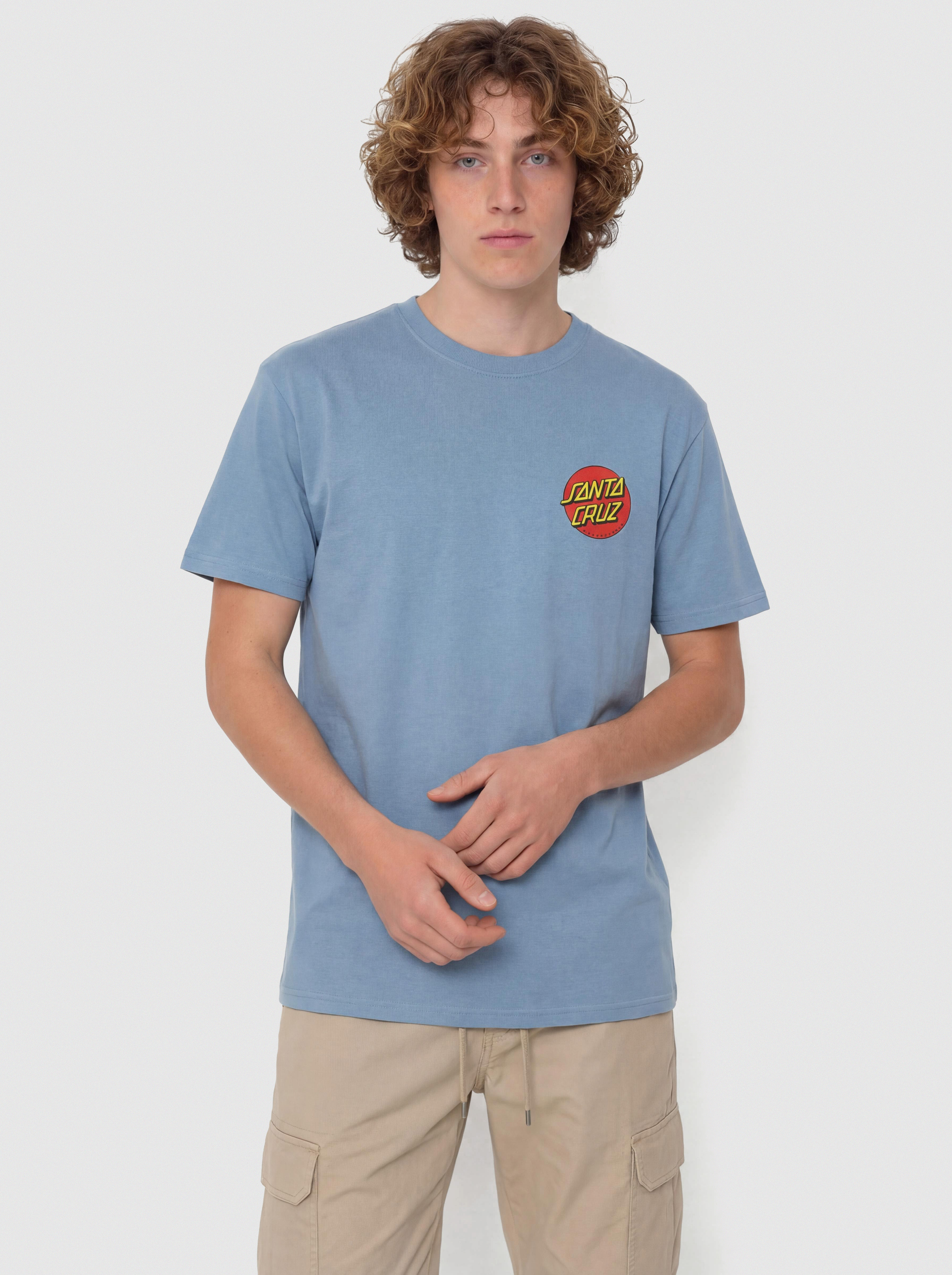 Tricou Santa Cruz Classic Dot Chest (faded denim)