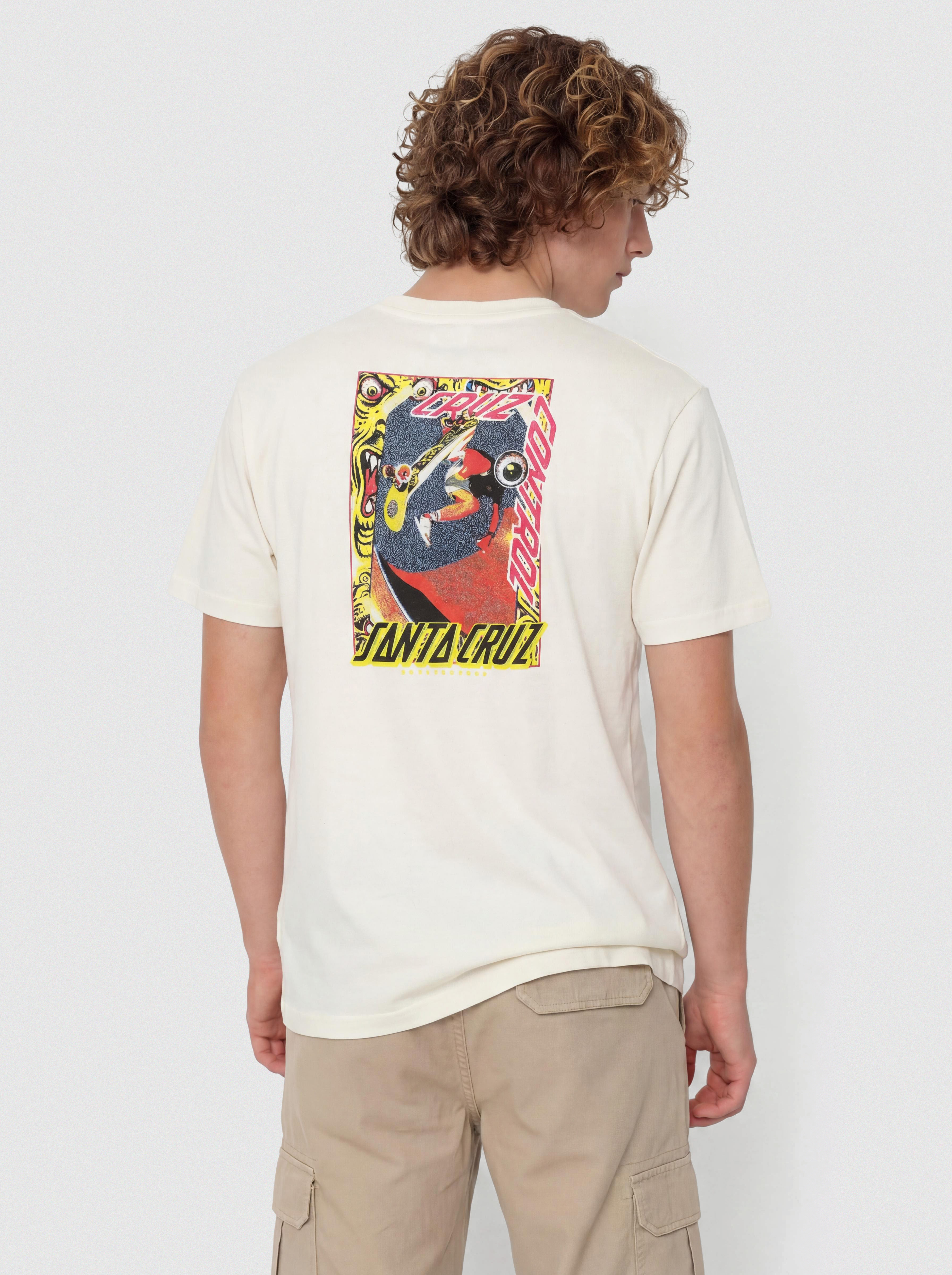 Tricou Santa Cruz Roskopp Cruz Control (unbleached cotton)