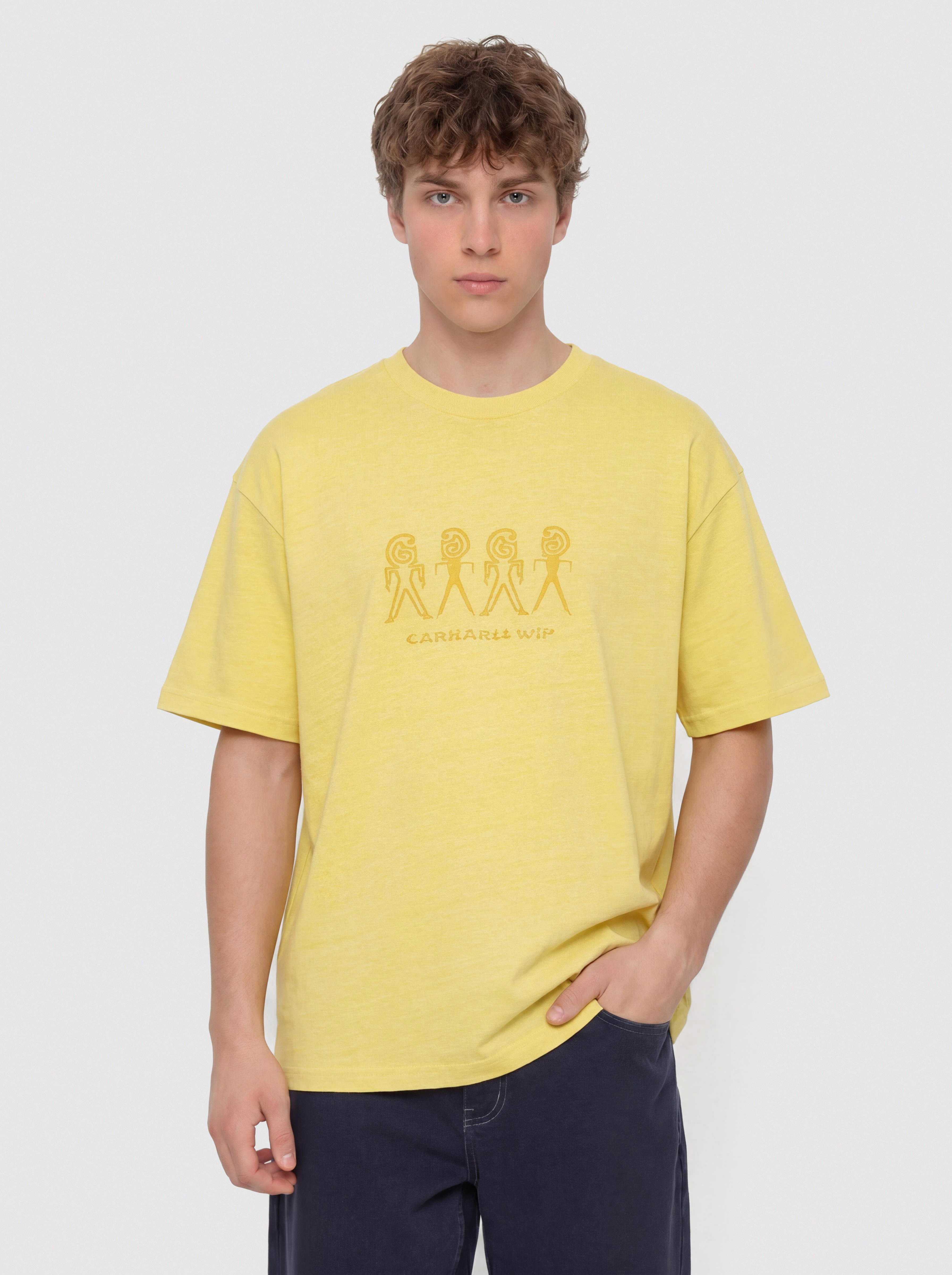 Tricou Carhartt WIP Terrestrial (fandoghi/suncrest/pigment garment dyed)