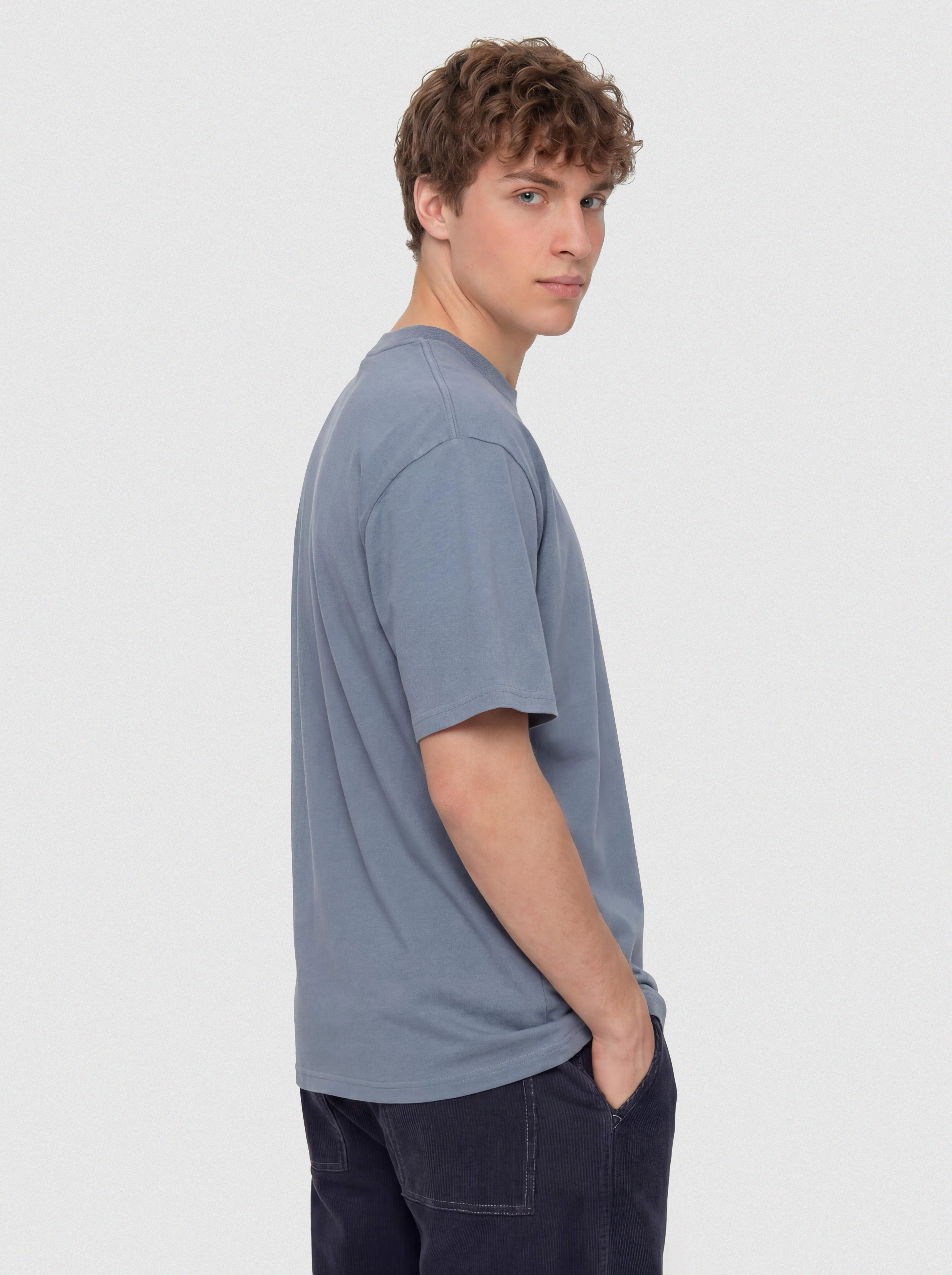 Tricou Carhartt WIP Madison (shady blue/white)