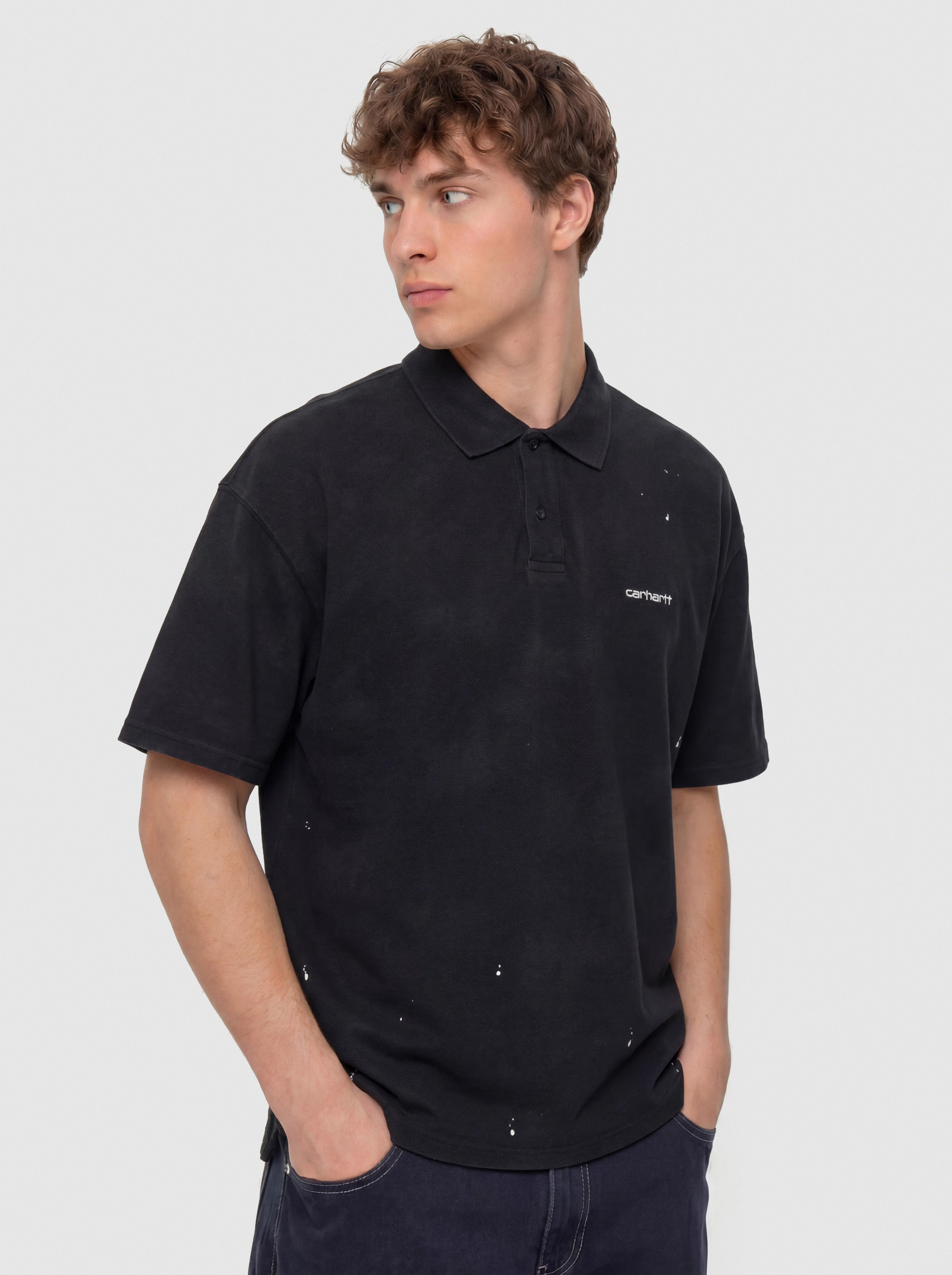 Tricou Carhartt WIP Painter Polo (black)