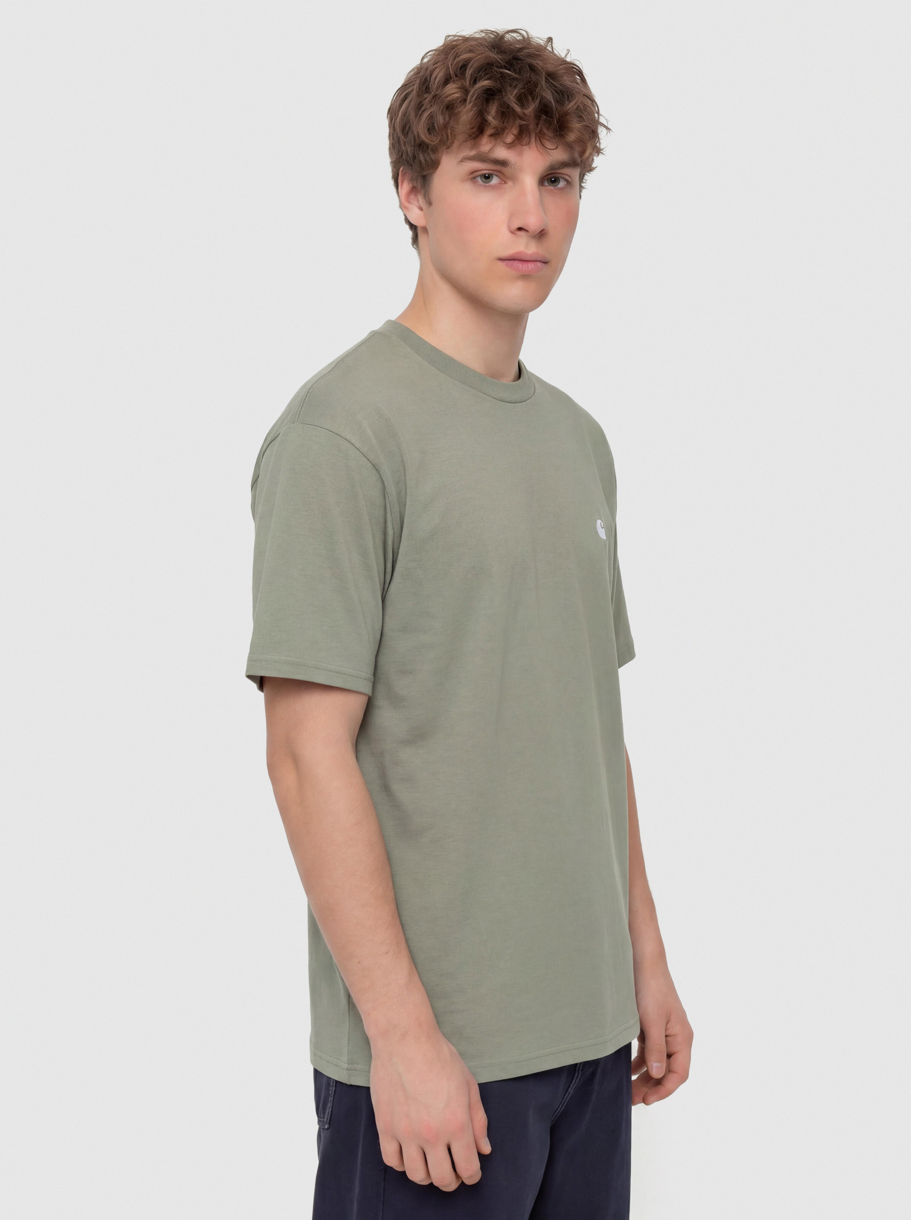 Tricou Carhartt WIP Madison (shady green/white)