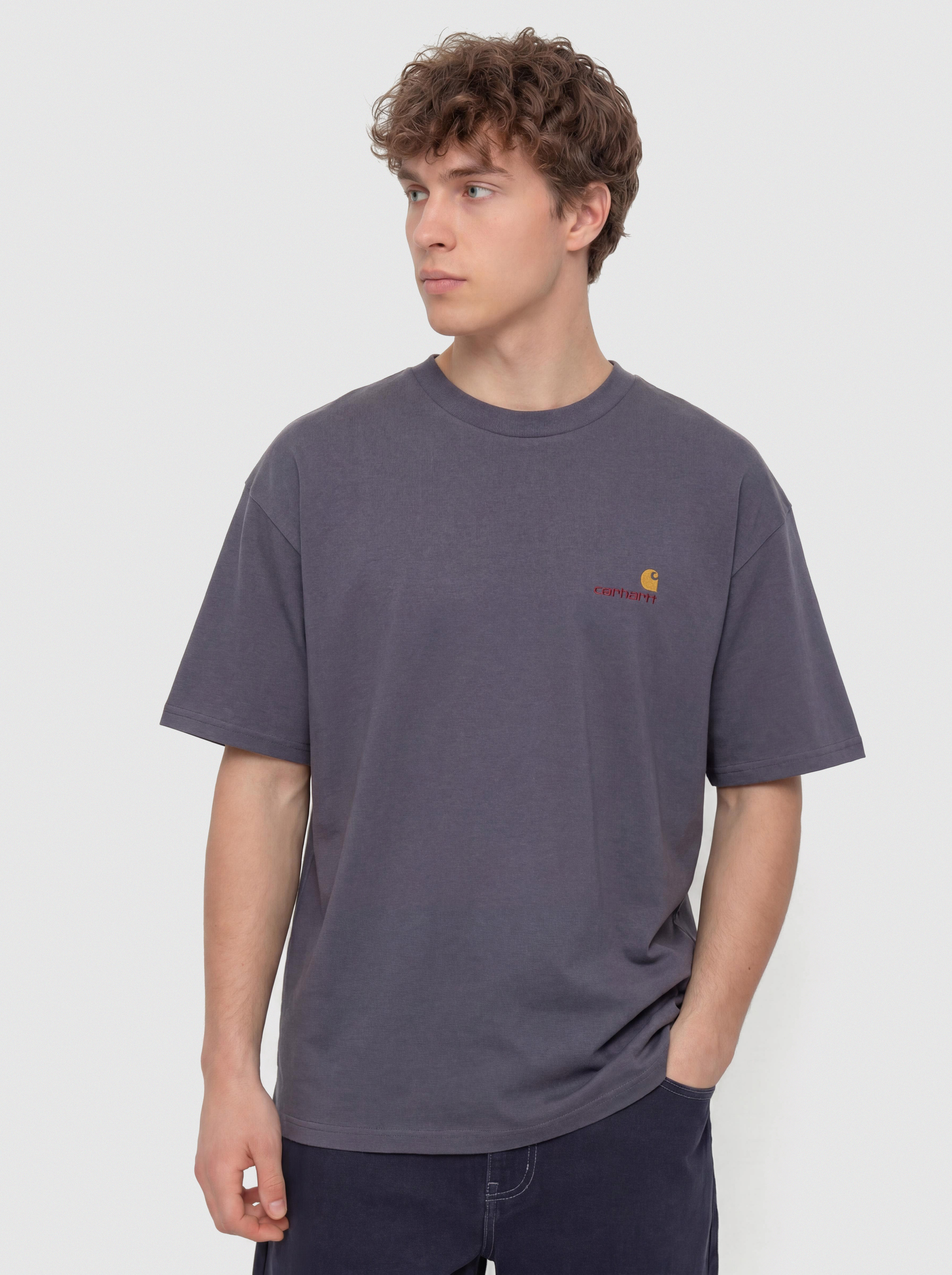 Tricou Carhartt WIP American Script (shady purple)