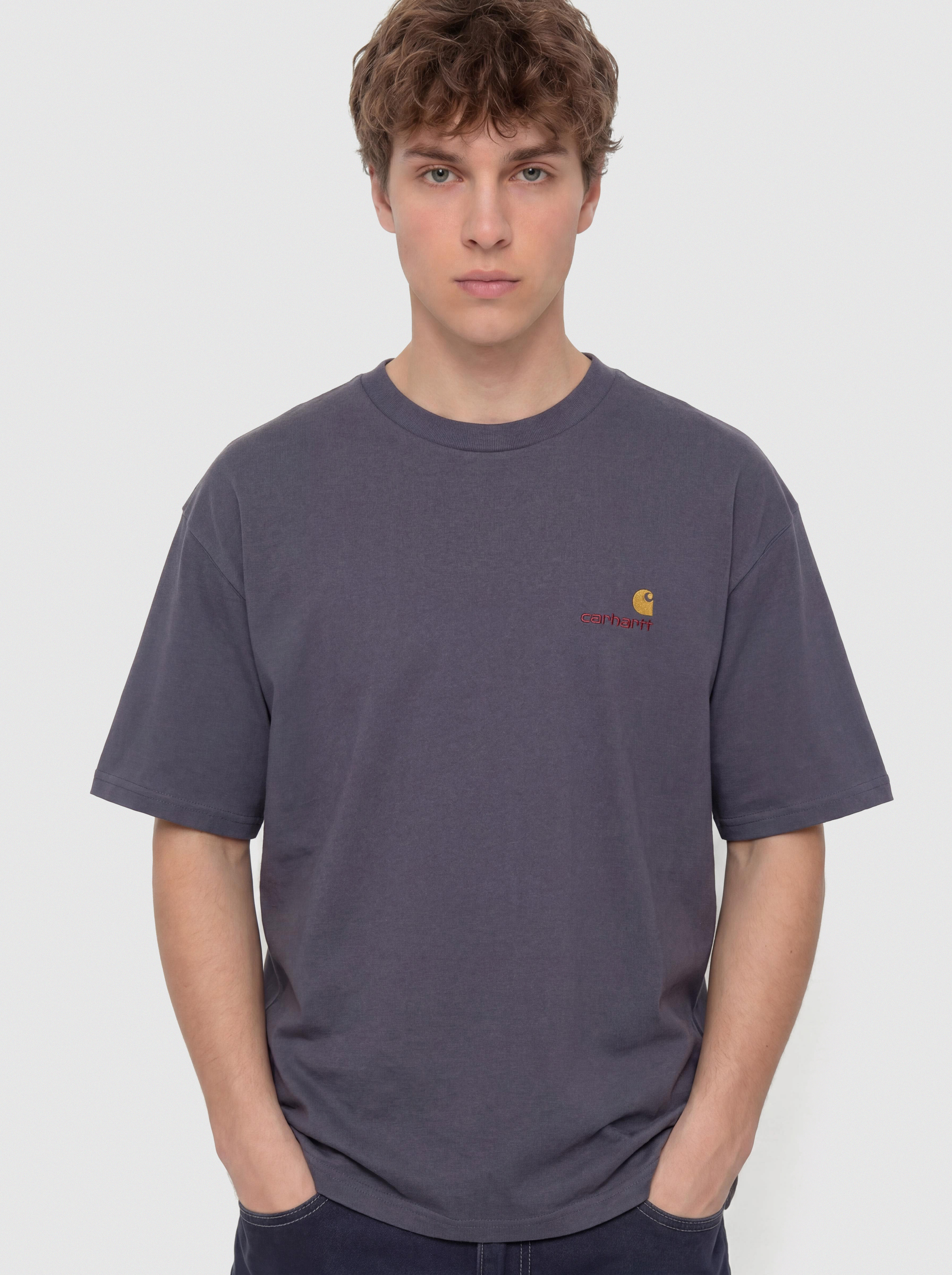 Tricou Carhartt WIP American Script (shady purple)