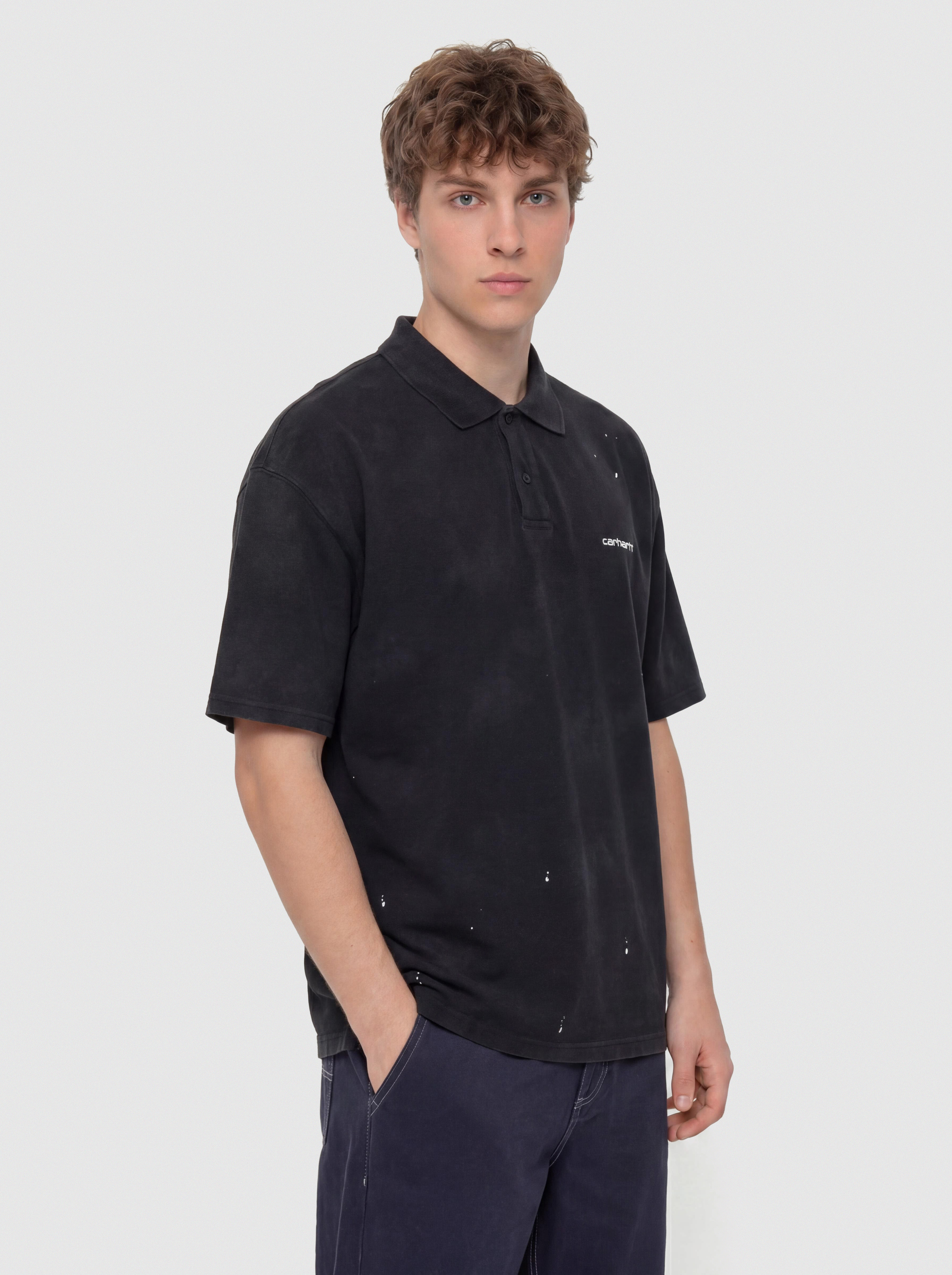 Tricou Carhartt WIP Painter Polo (black)