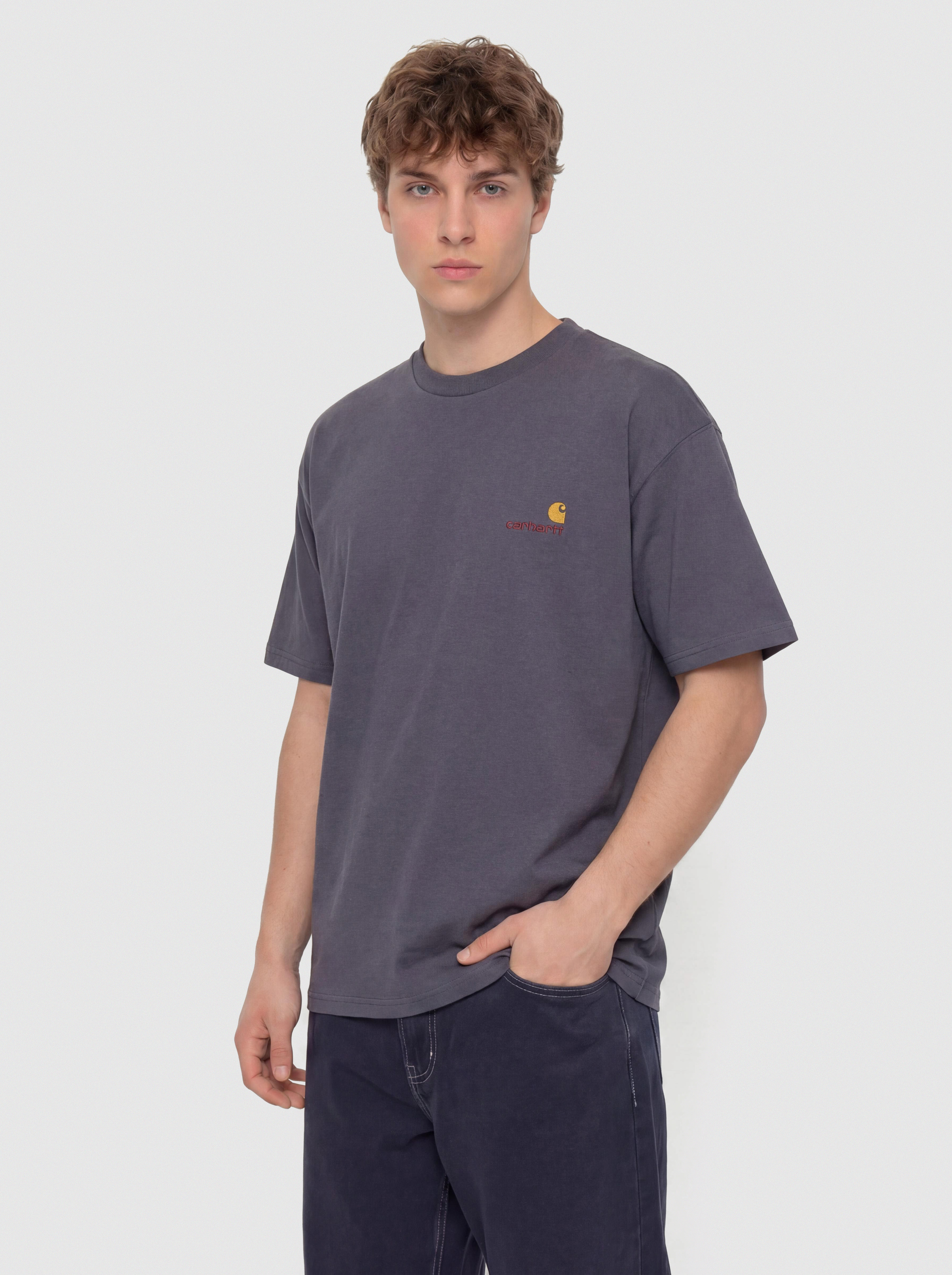 Tricou Carhartt WIP American Script (shady purple)