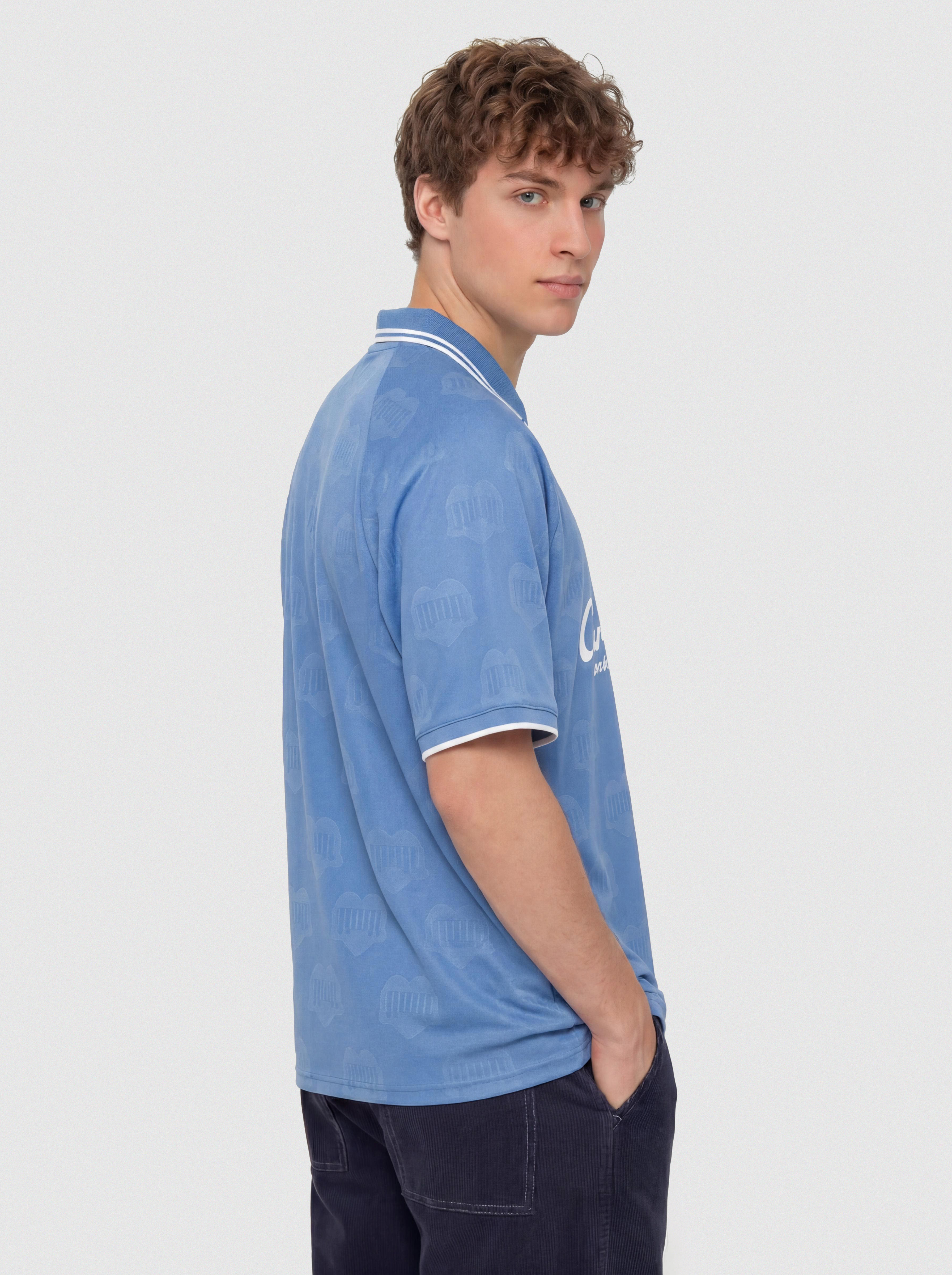 Tricou Carhartt WIP Terrace Football (heart train jacquard curacao)