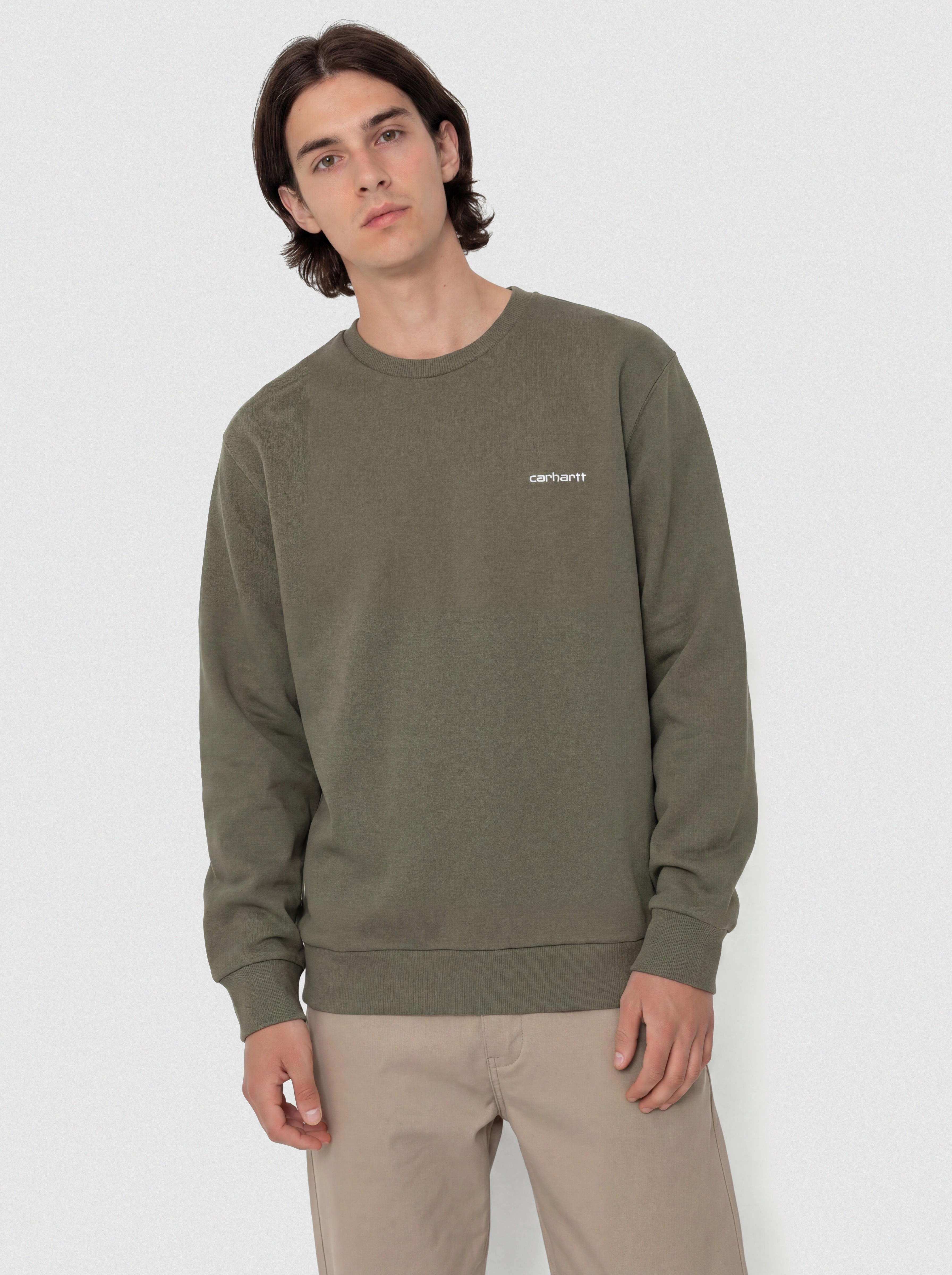 Hanorac Carhartt WIP Script Embroidery (leaf/white)