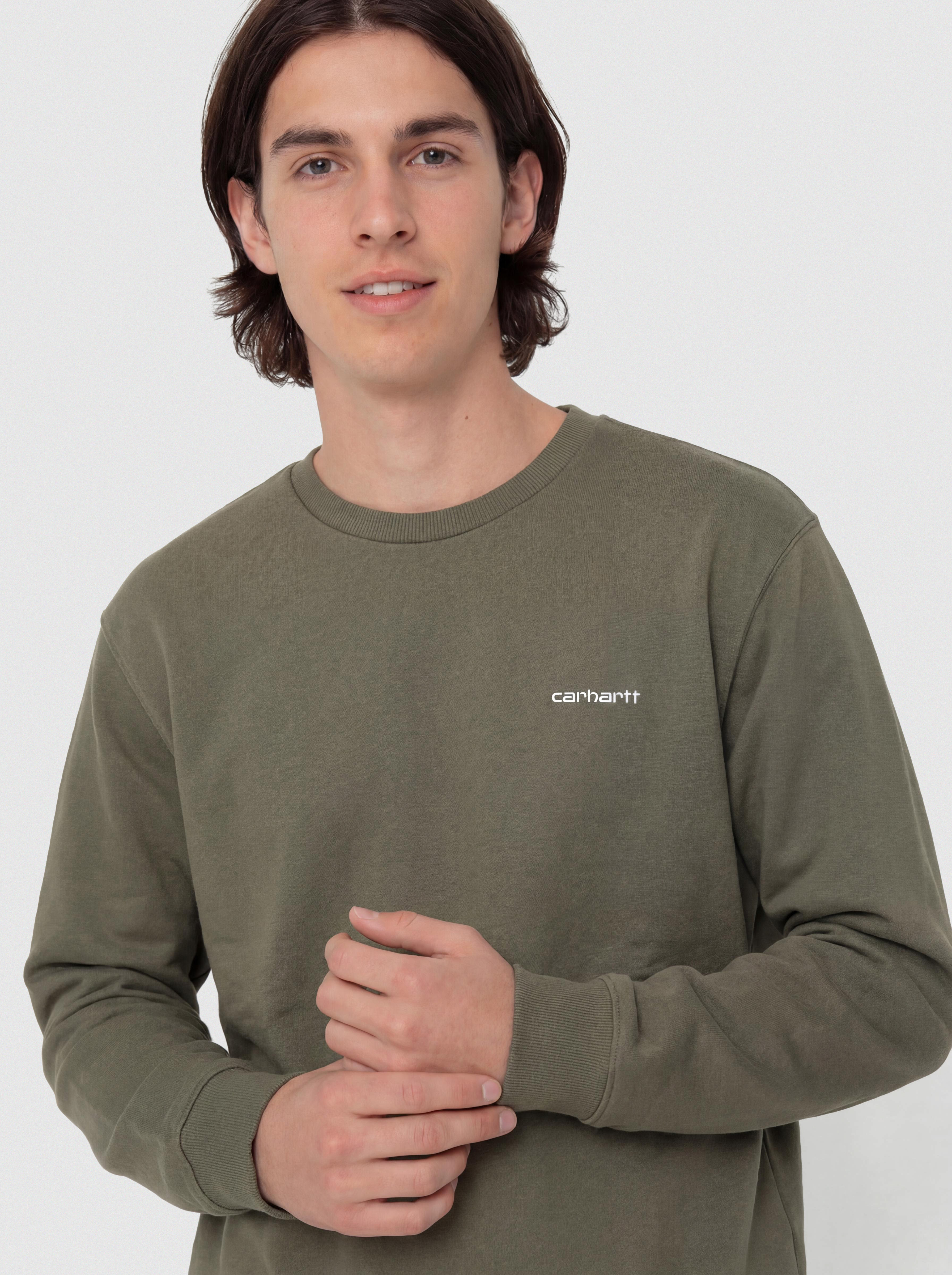 Hanorac Carhartt WIP Script Embroidery (leaf/white)