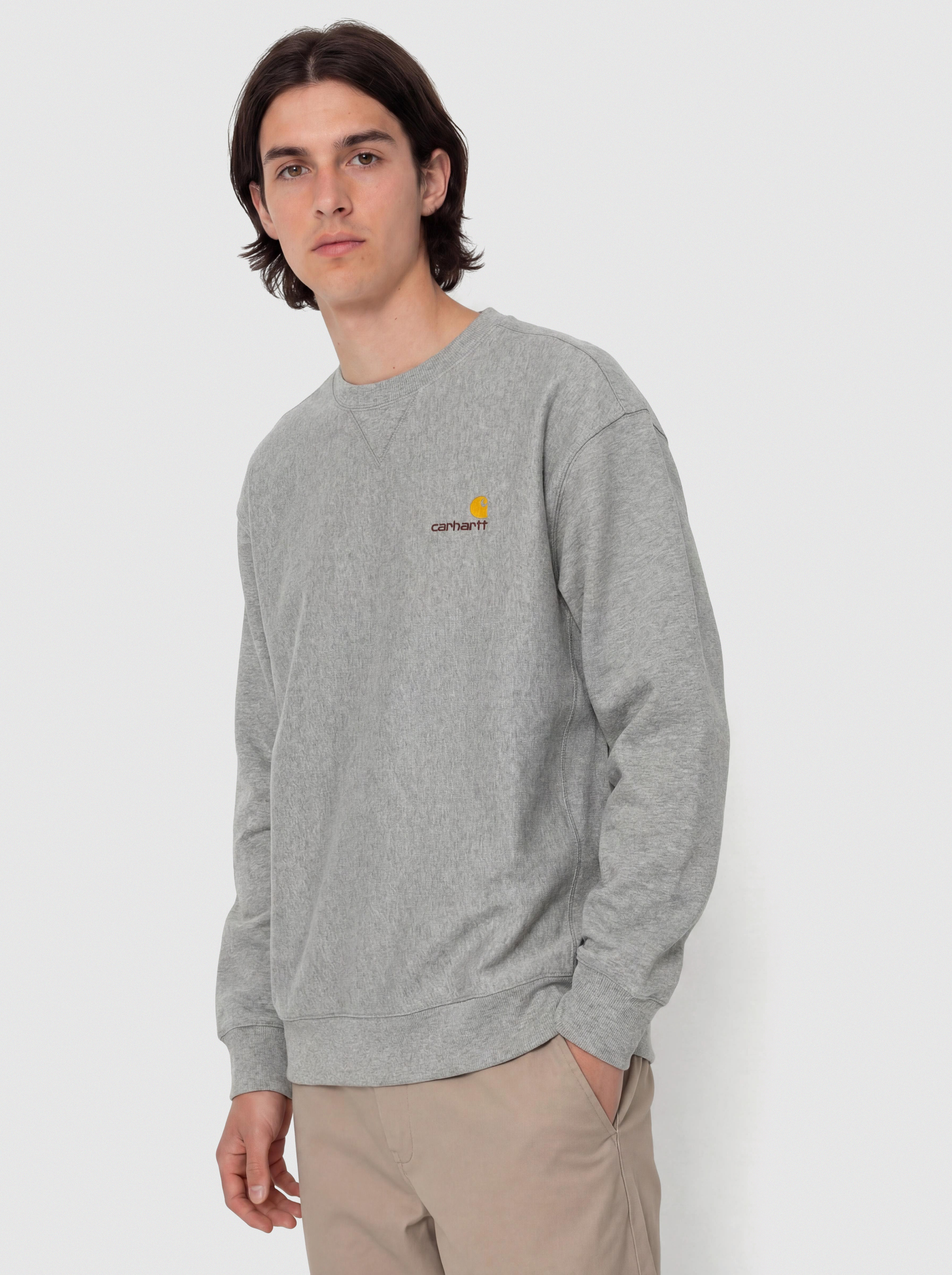 Hanorac Carhartt WIP American Script (grey heather)