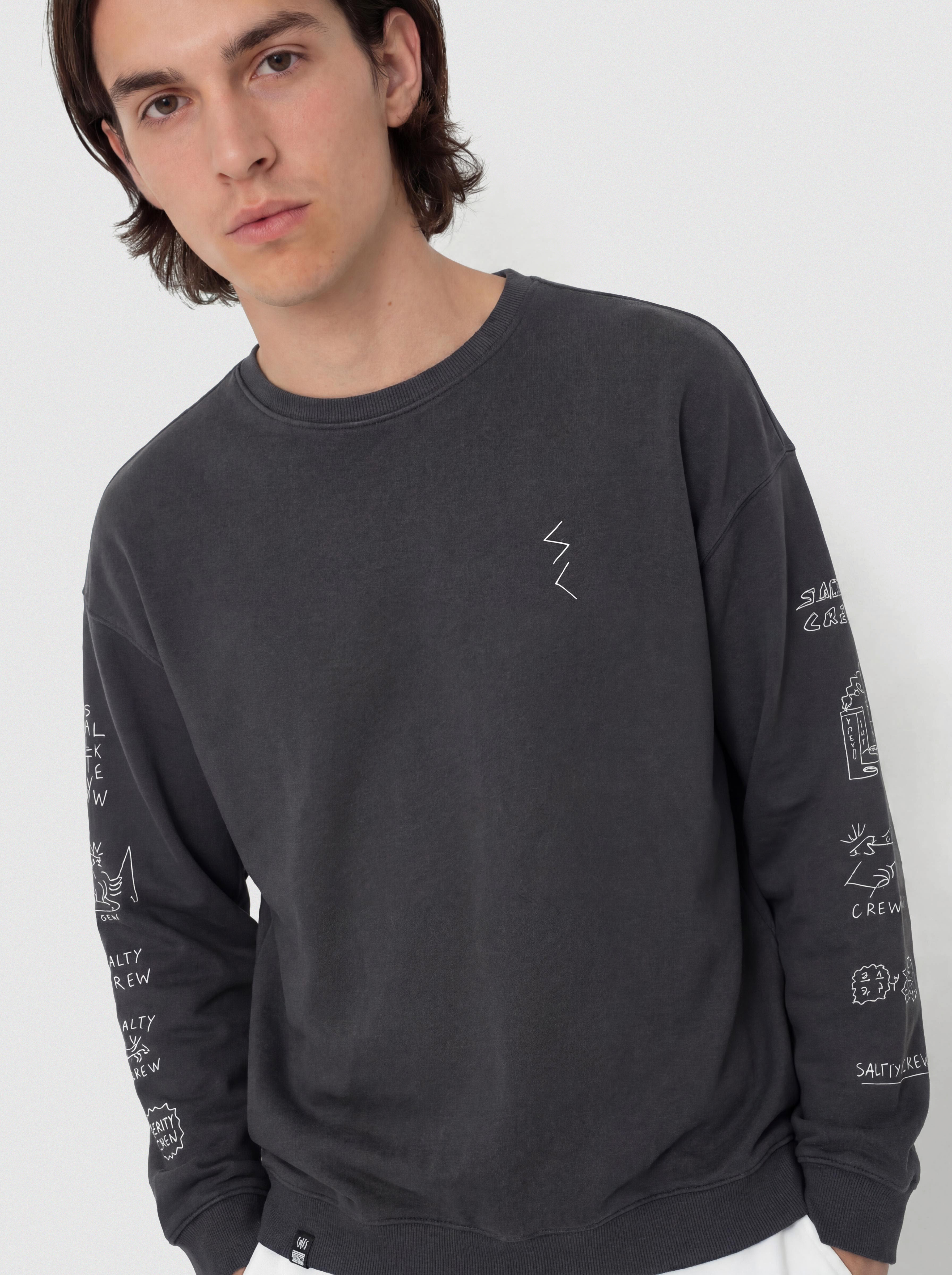 Hanorac Salty Crew Reel Lb Crewneck (pirate black)