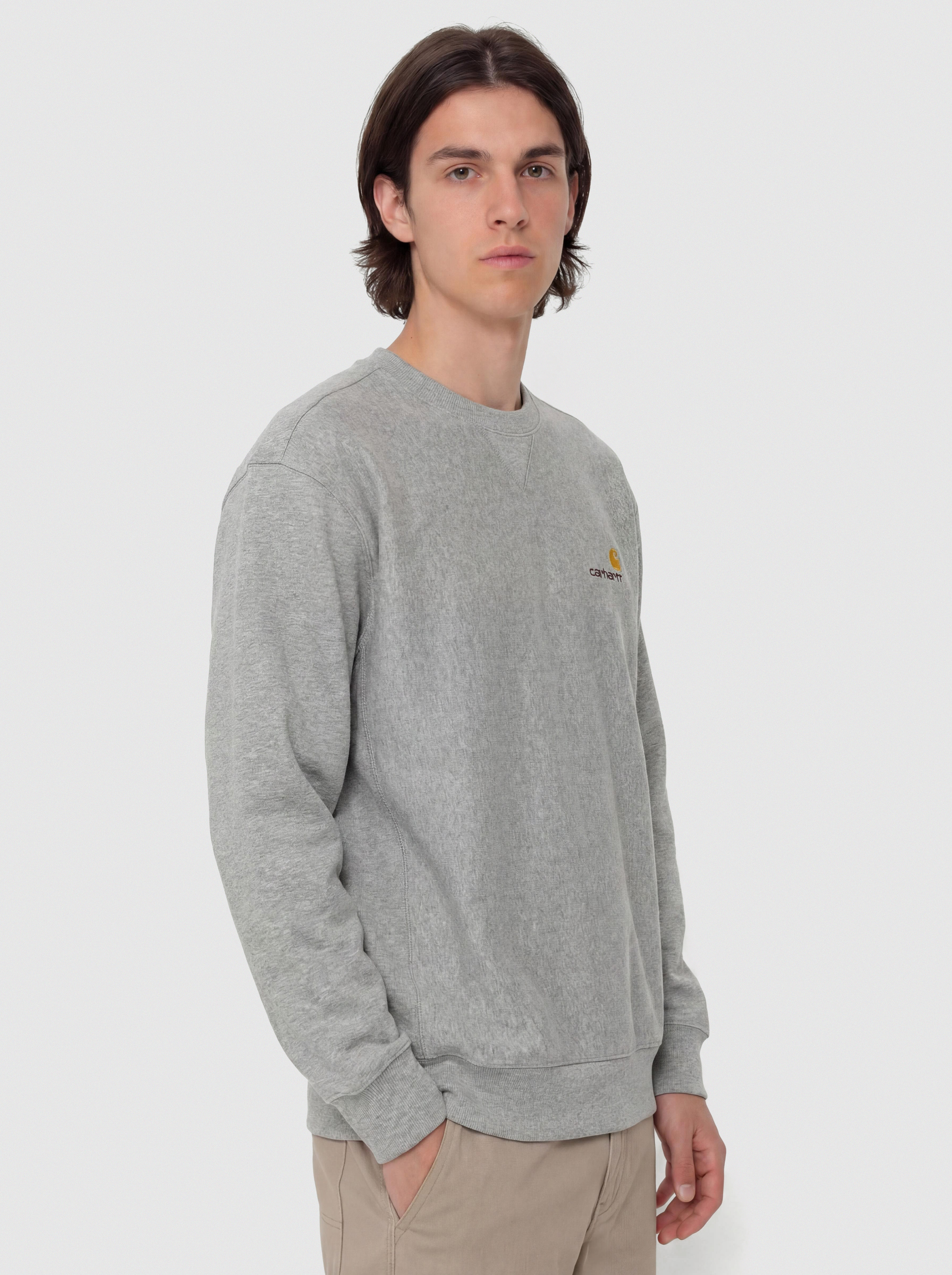 Hanorac Carhartt WIP American Script (grey heather)