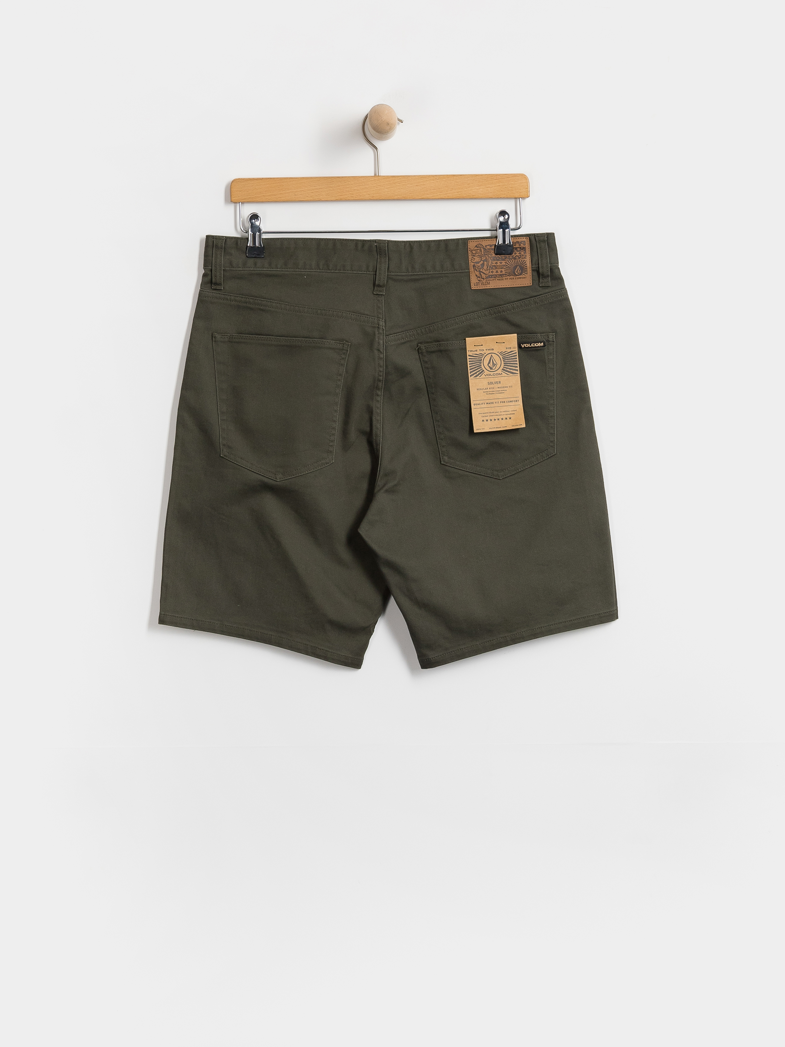 Pantaloni scurți Volcom Solver 5 Pocket Twill 19 (squadron green)