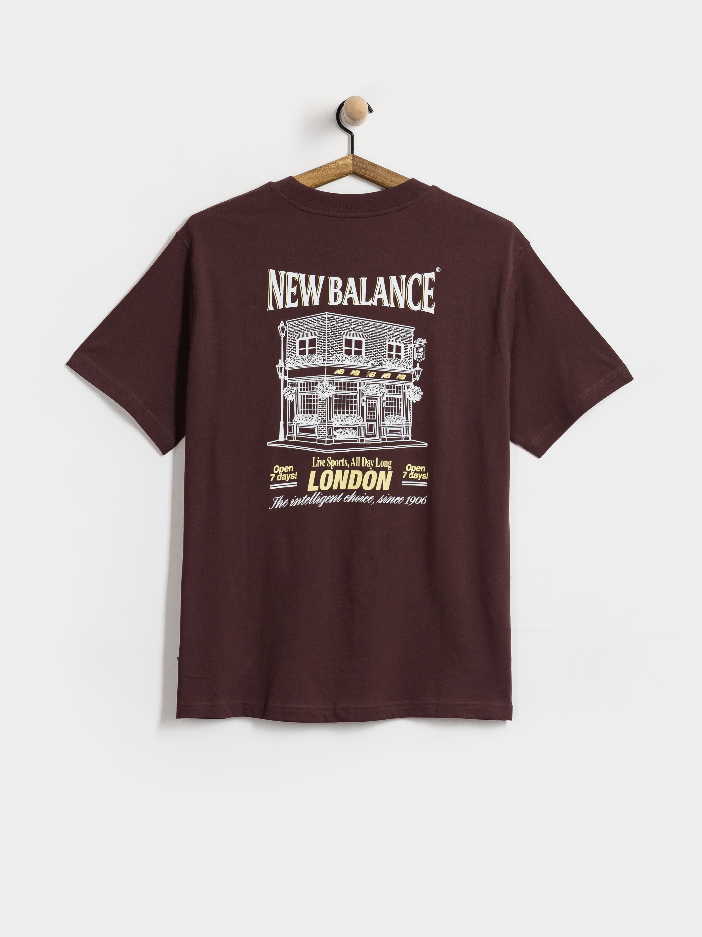 Tricou New Balance Grab a Bite London (cherry leather)
