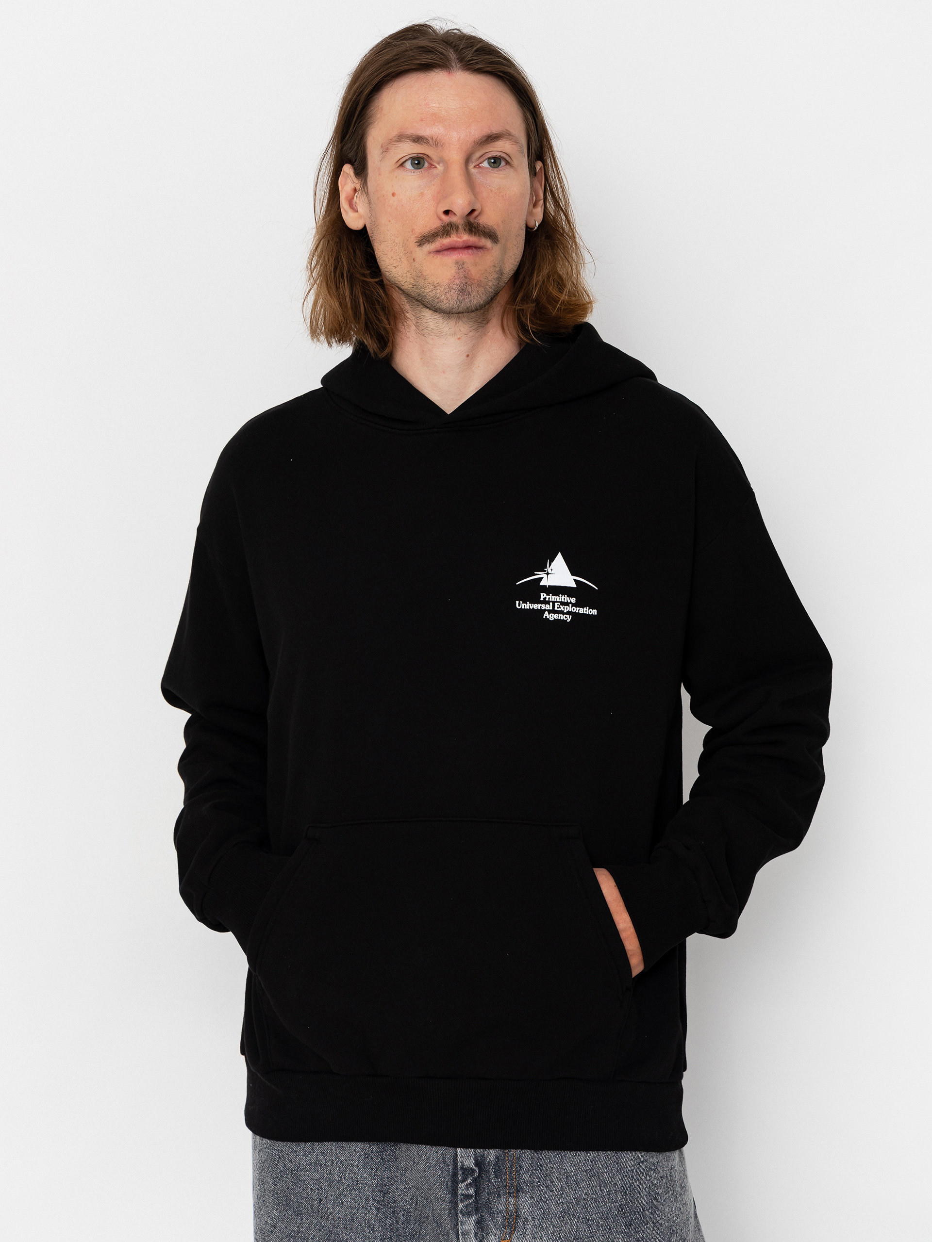 Hanorac cu glugă Primitive Agency HD (black)