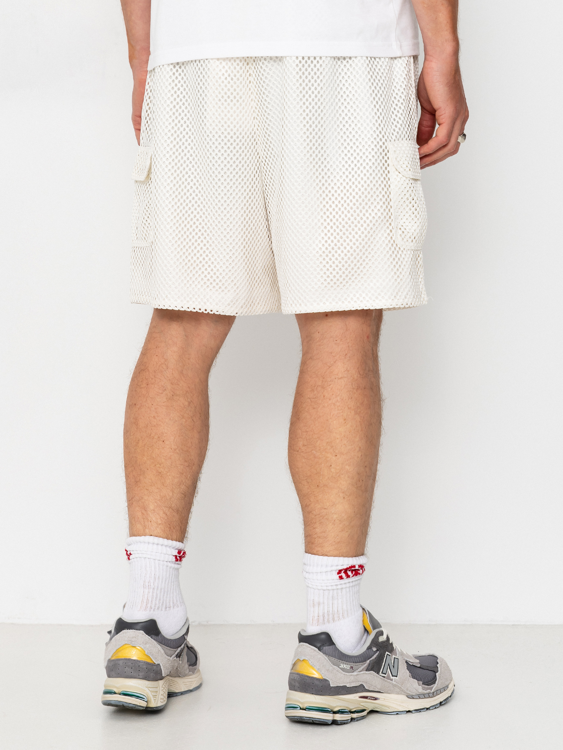 Pantaloni scurți The North Face Tnf Red Box Mesh Utility (white dune)
