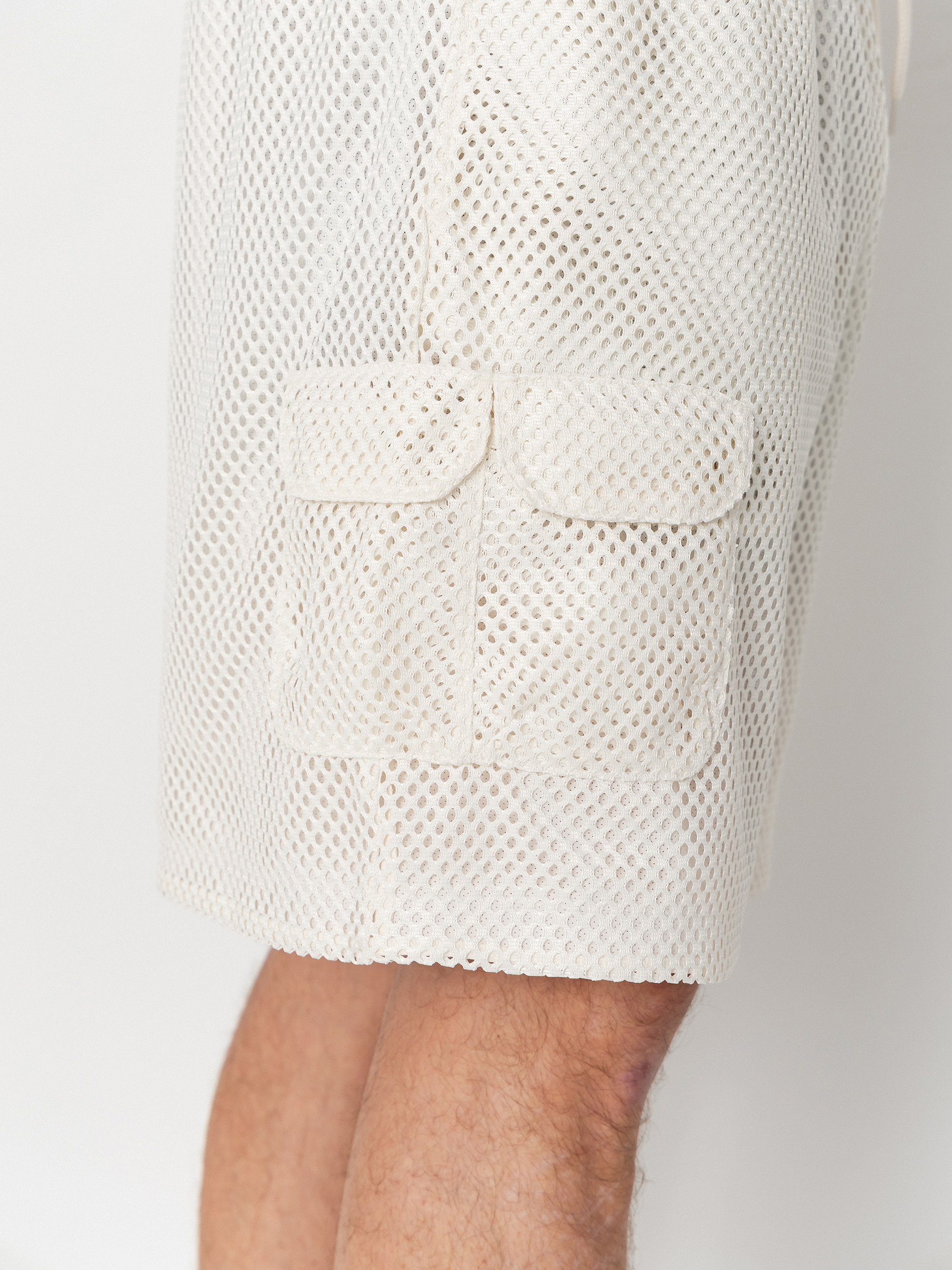 Pantaloni scurți The North Face Tnf Red Box Mesh Utility (white dune)