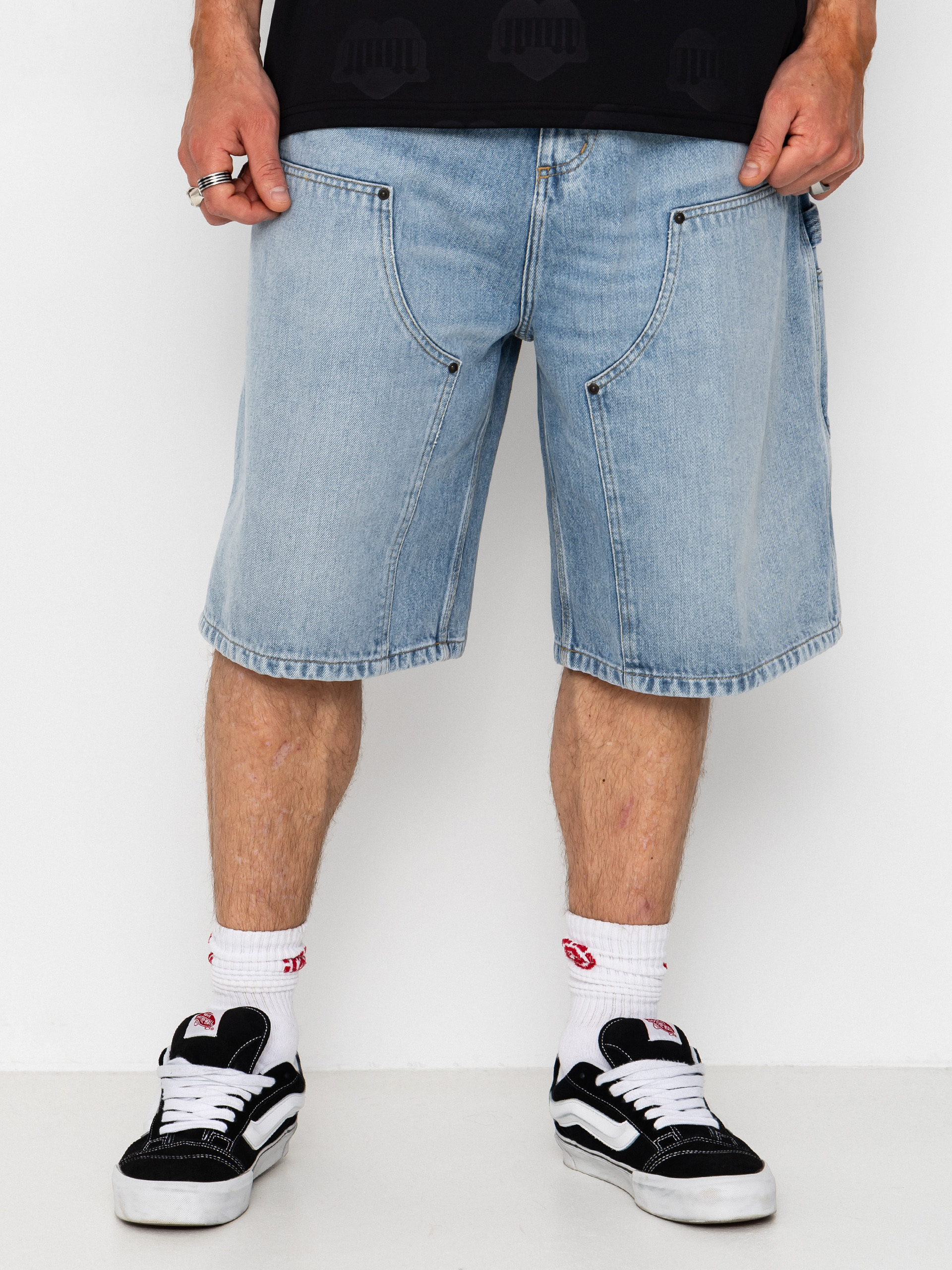 Pantaloni scuru021bi Carhartt WIP OG Double Knee (blue heavy worn bleached)