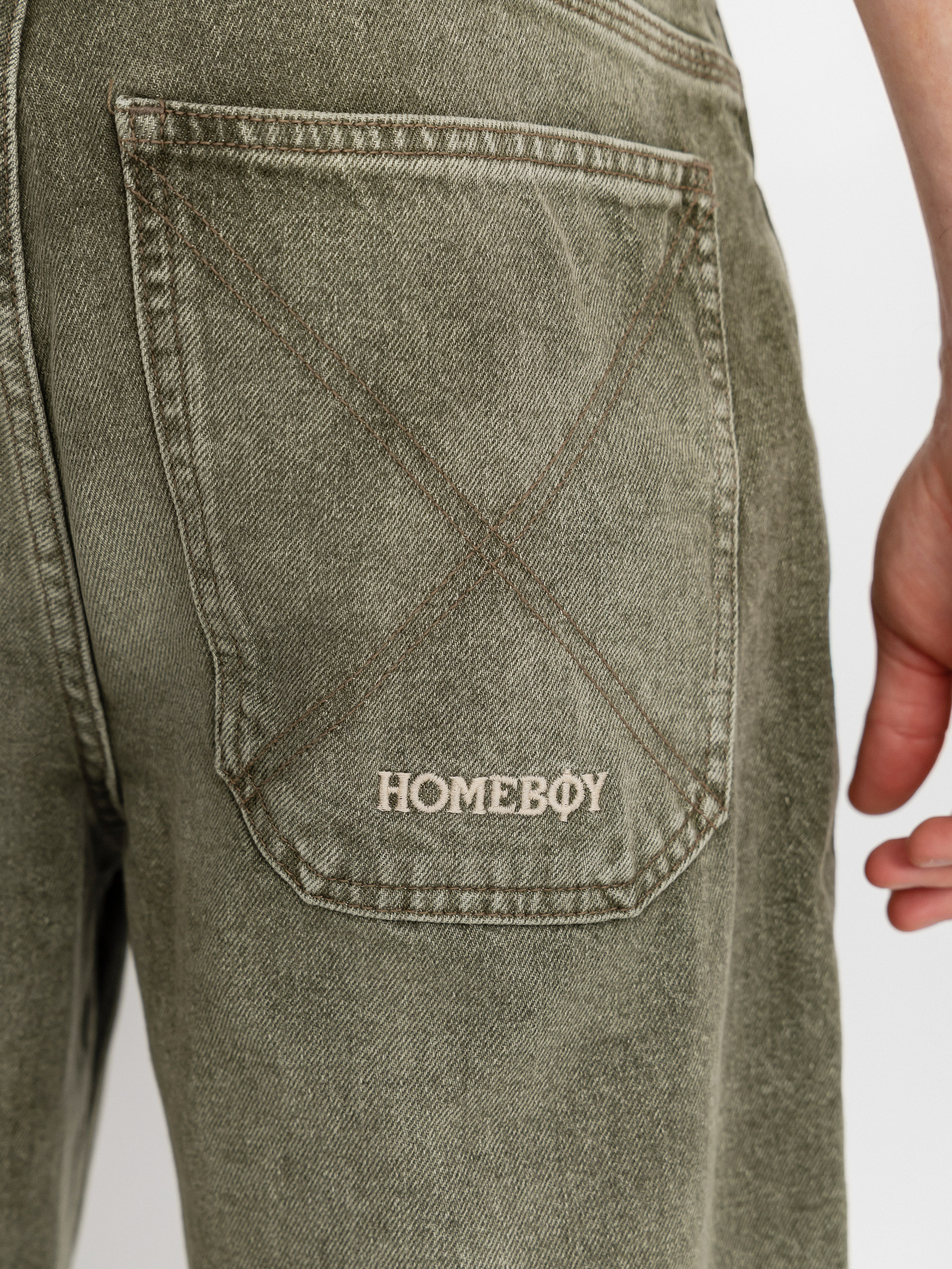 Pantaloni Homeboy X Tra Baggy Dye Denim (washed green)
