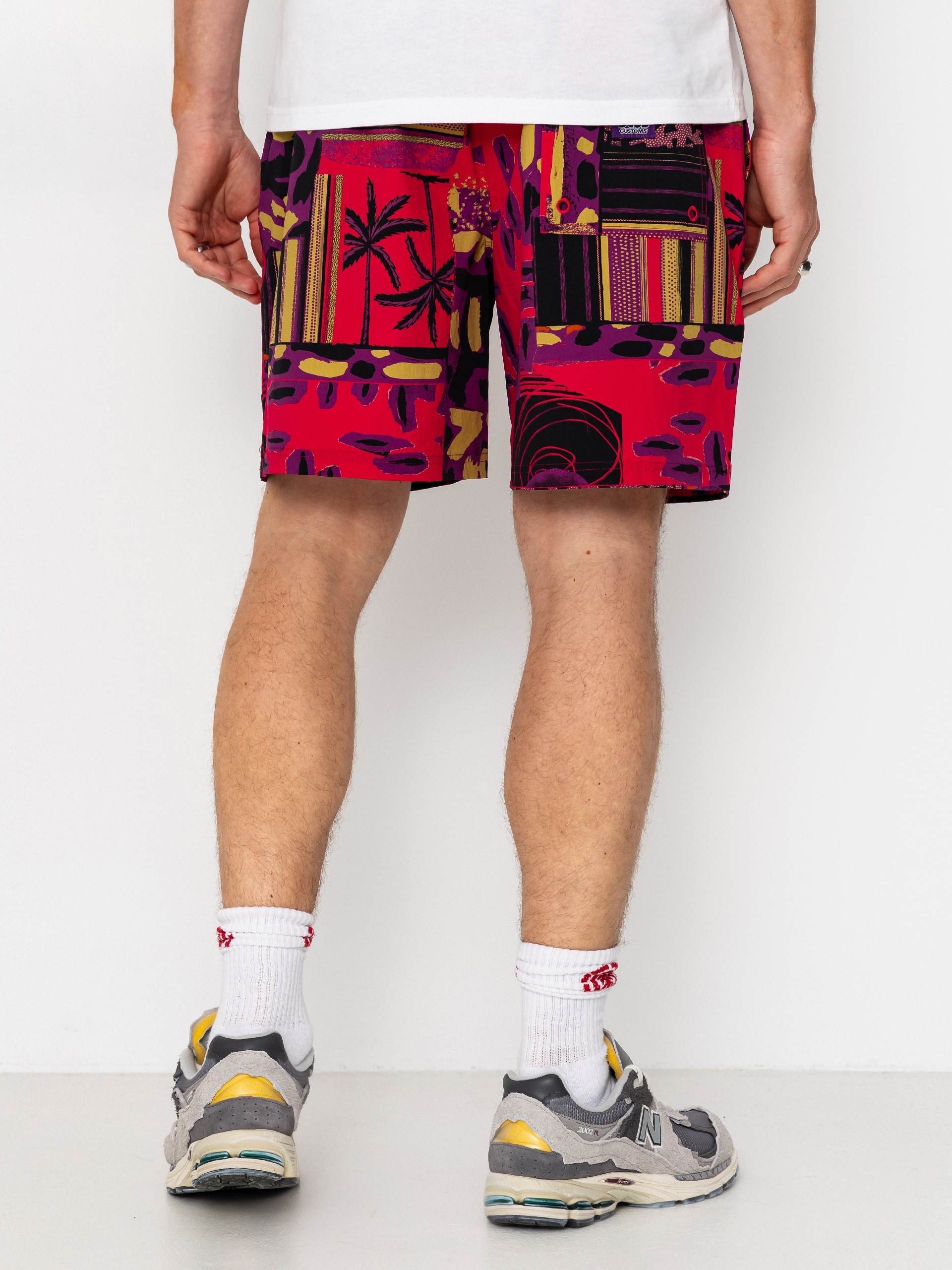 Pantaloni scurți Deus Ex Machina Freamon Swim (melon red)