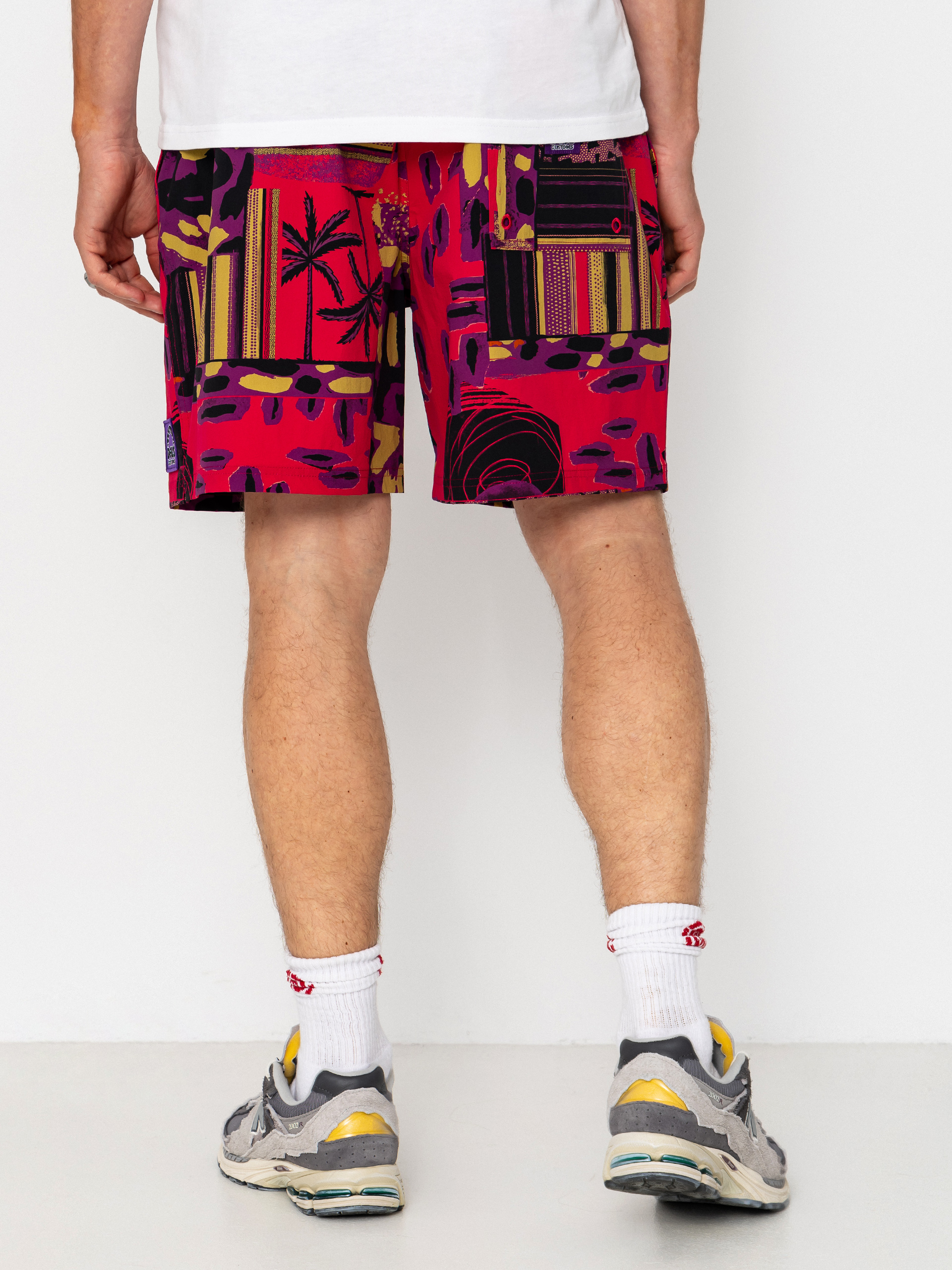 Pantaloni scurți Deus Ex Machina Freamon Swim (melon red)