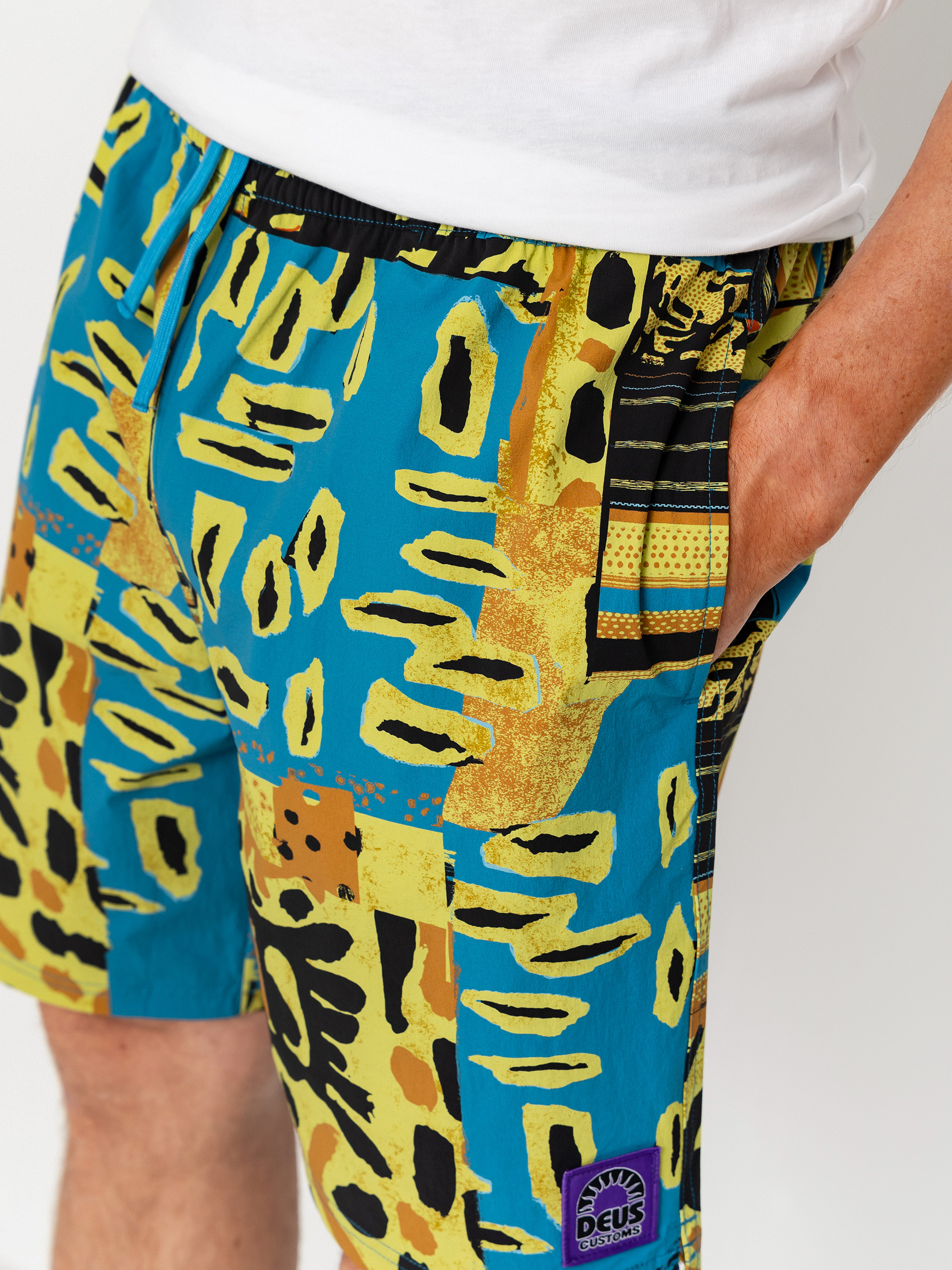 Pantaloni scurți Deus Ex Machina Freamon Swim (yellow)