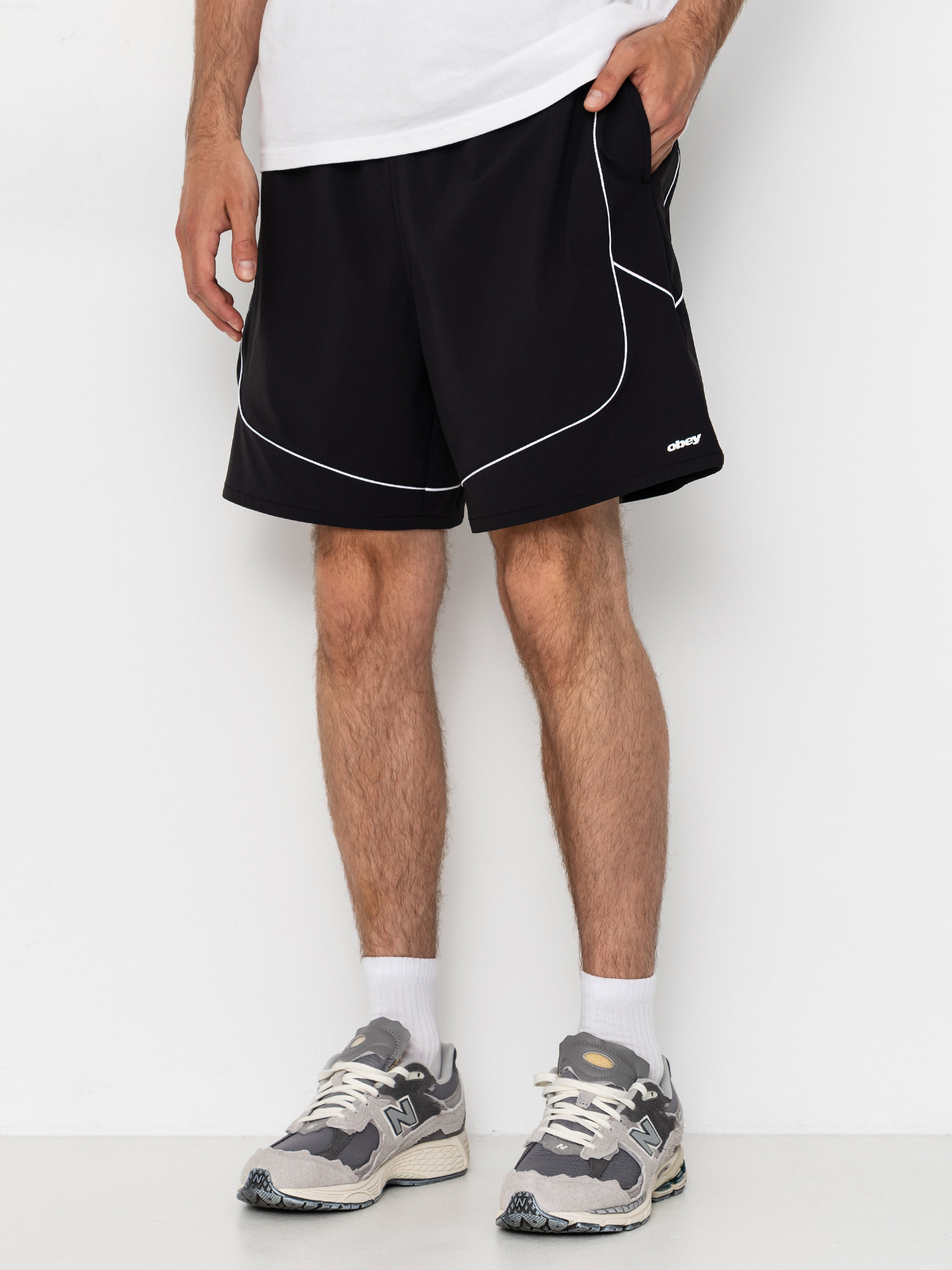 Pantaloni scurți OBEY Corner (black)