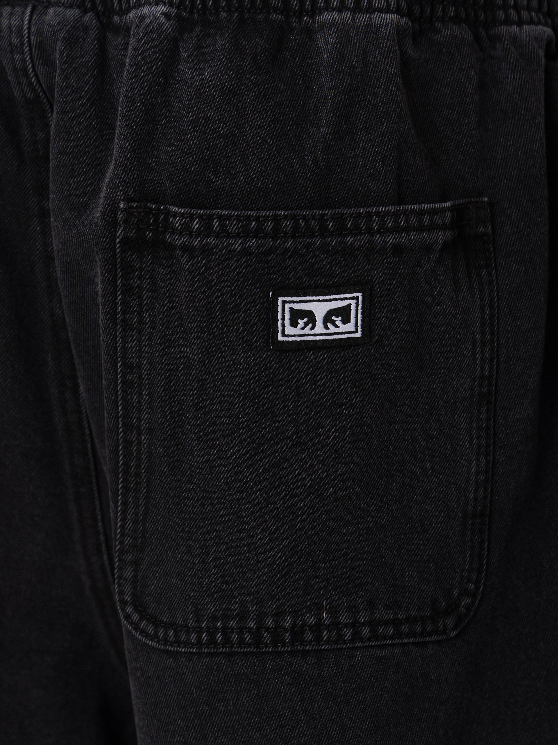 Pantaloni scurți OBEY Easy Denim (washed black)