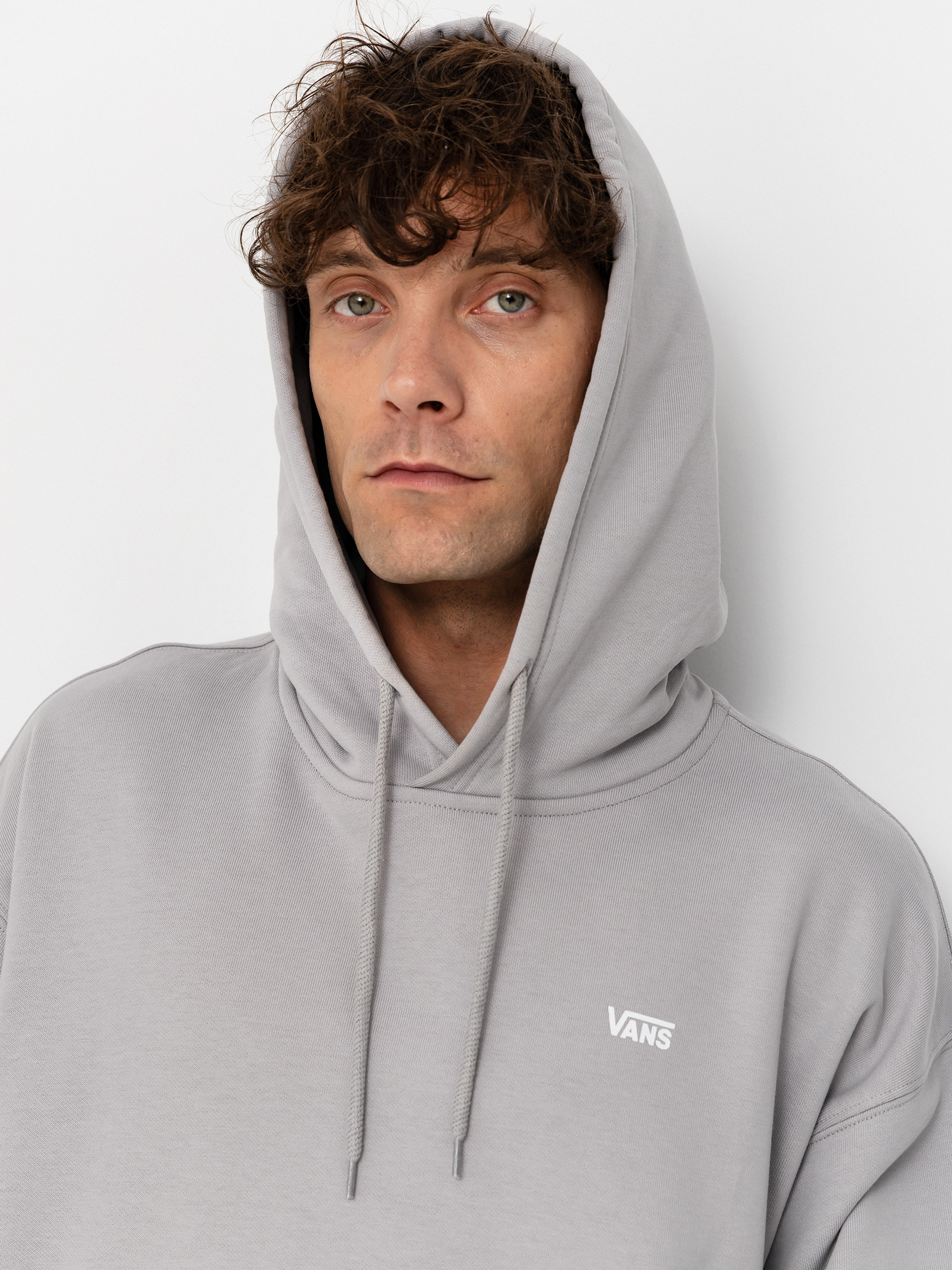Hanorac cu glugă Vans Left Chest HD (light grey)