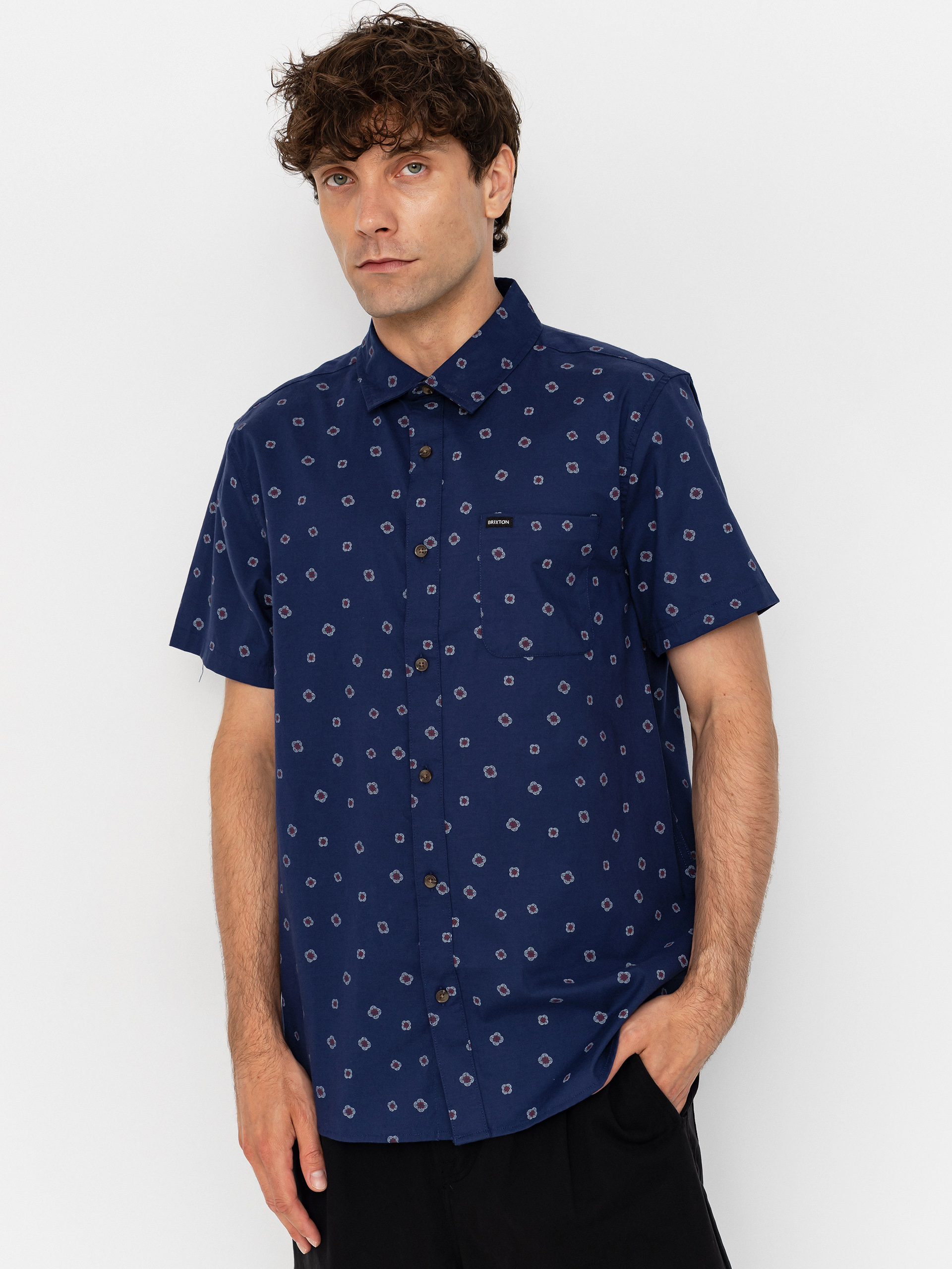 Cămașă Brixton Charter Print (midnight blue geo)