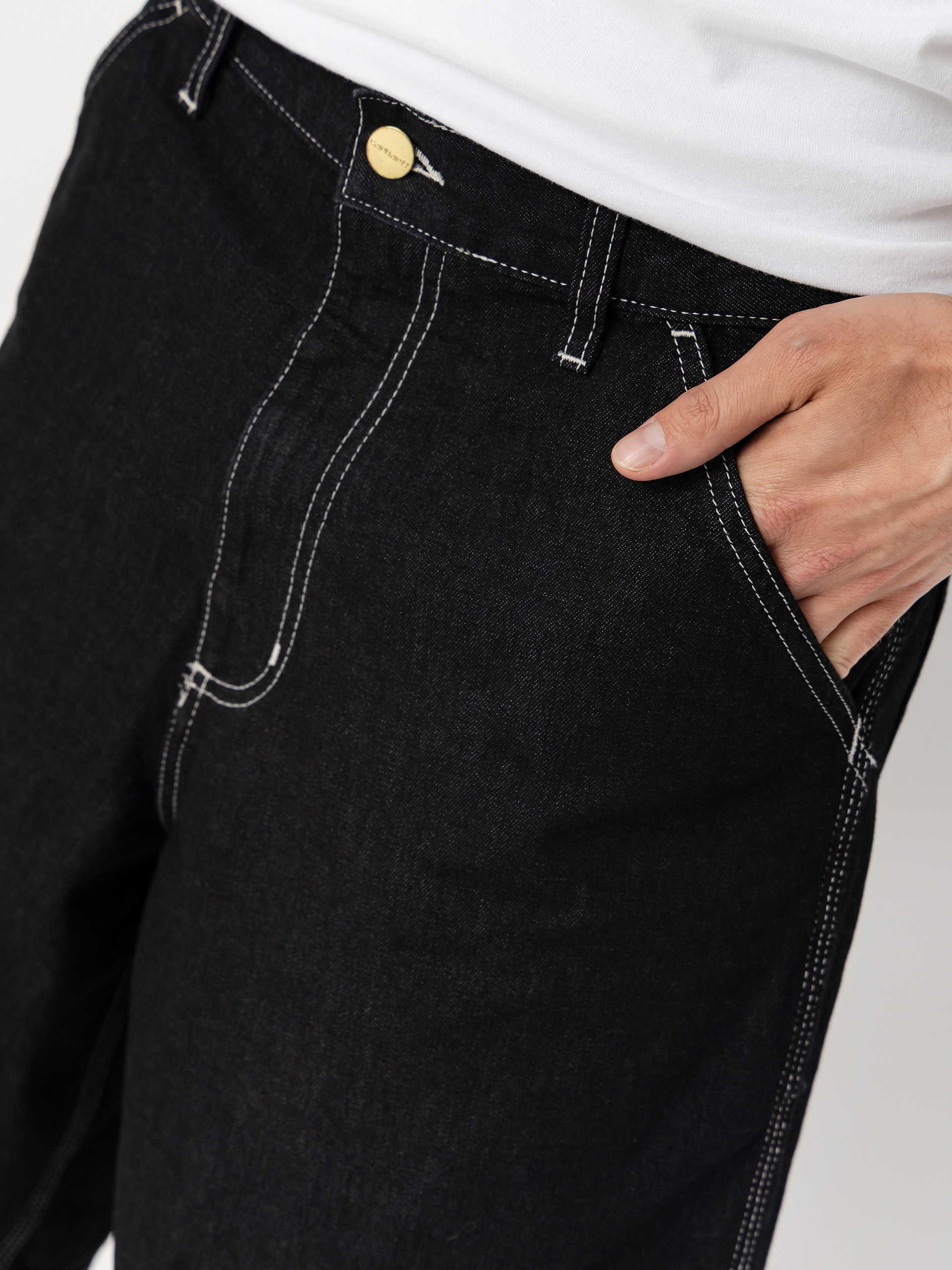 Pantaloni scurți Carhartt WIP Simple (black one wash)