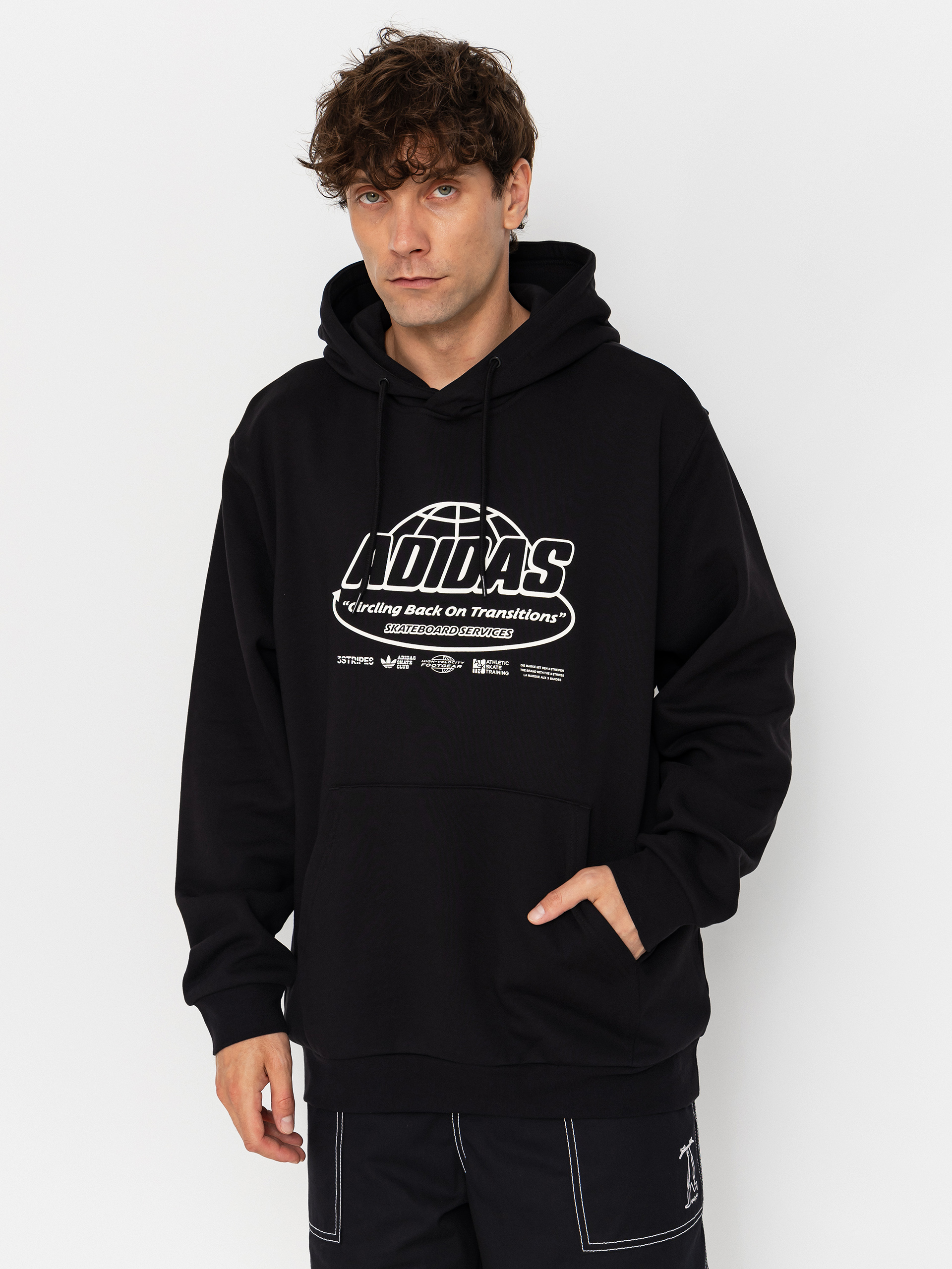 Hanorac cu glugă adidas Skt Adi Cor HD (black)