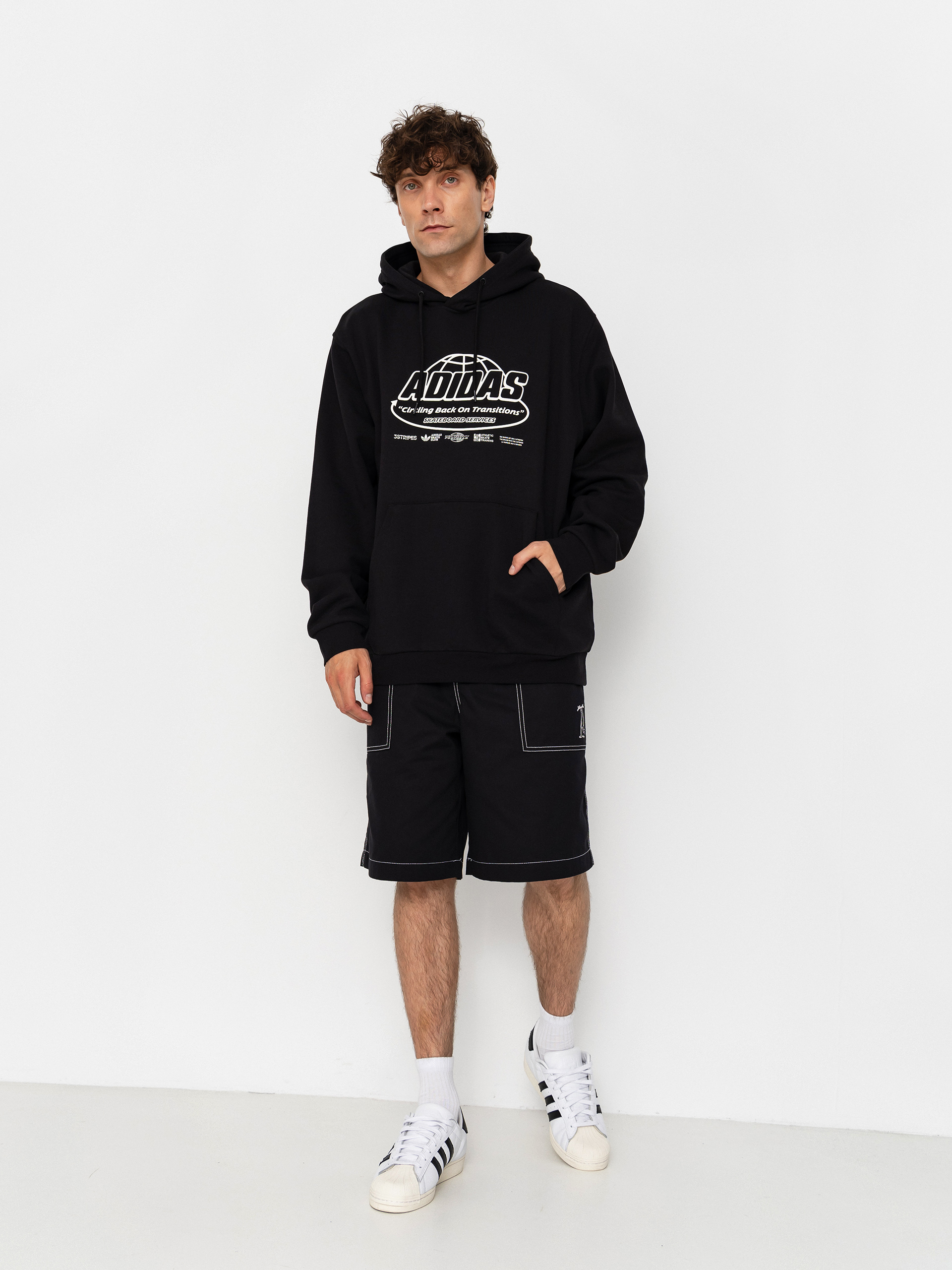 Hanorac cu glugă adidas Skt Adi Cor HD (black)