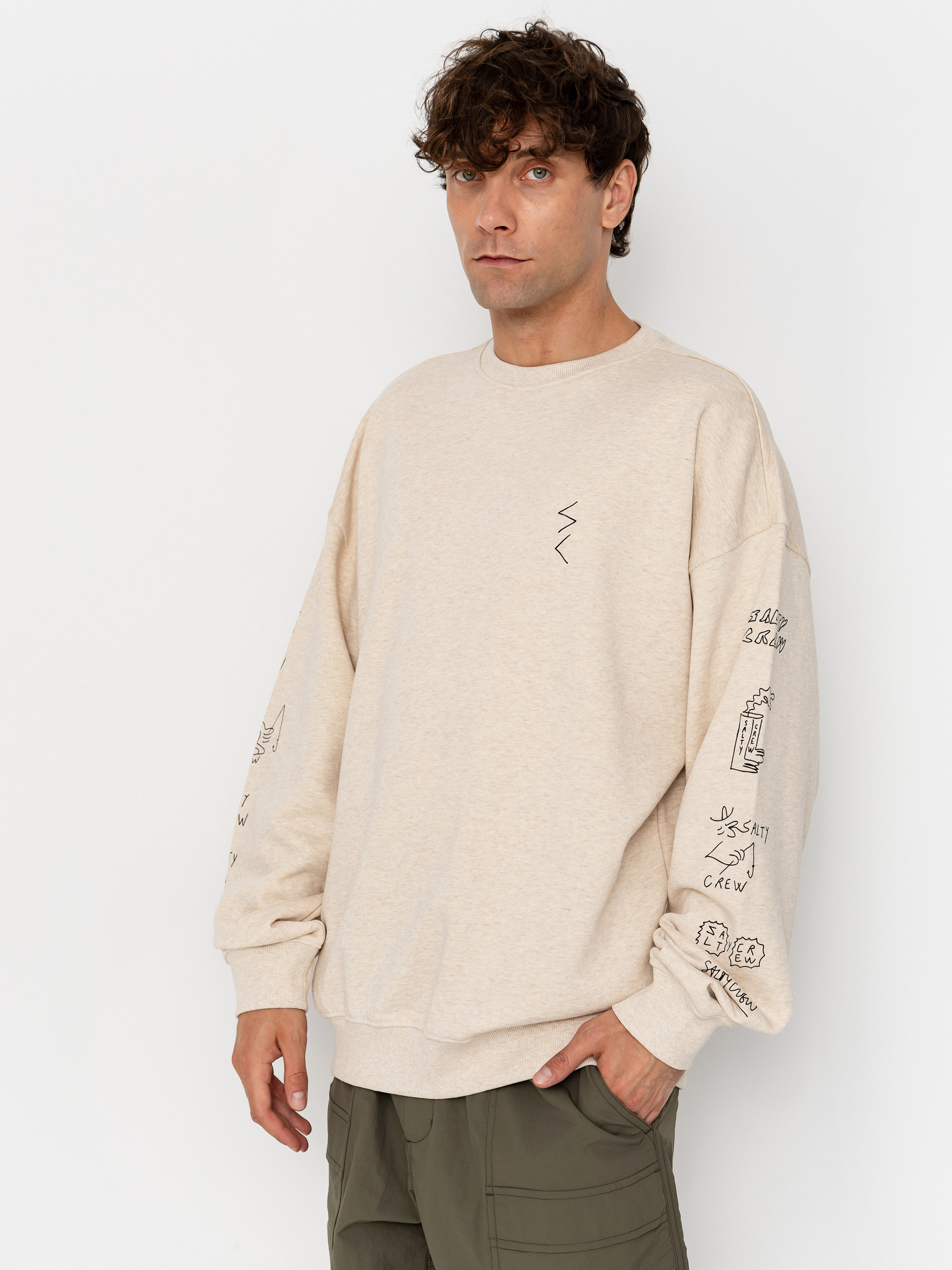 Hanorac Salty Crew Reel Lb Crewneck (oatmeal heather)