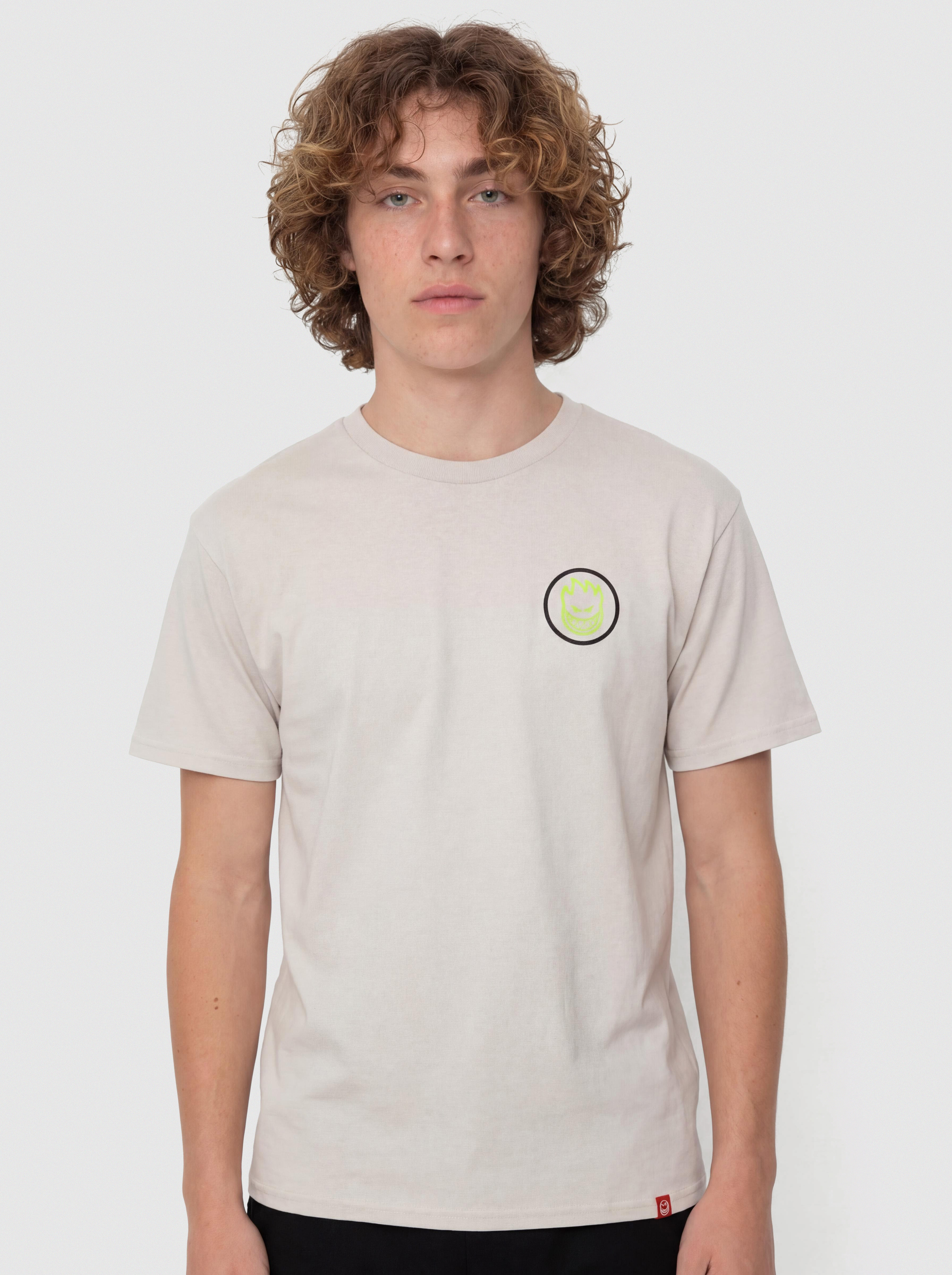 Tricou Spitfire Classic Swirl Overlay (ice grey w/black green prints)