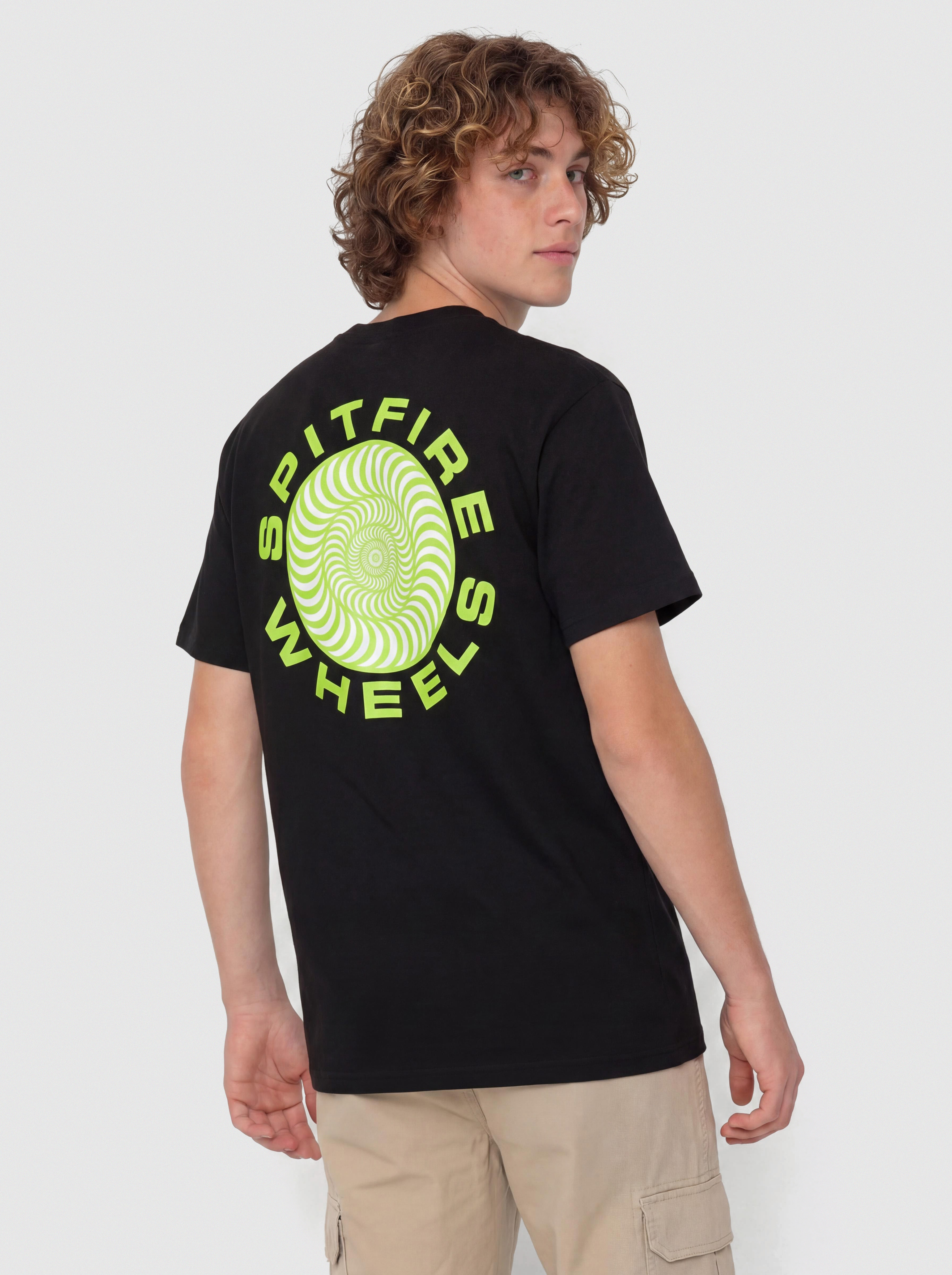 Tricou Spitfire Classic 87 Swirl Fill (black w/green white prints)