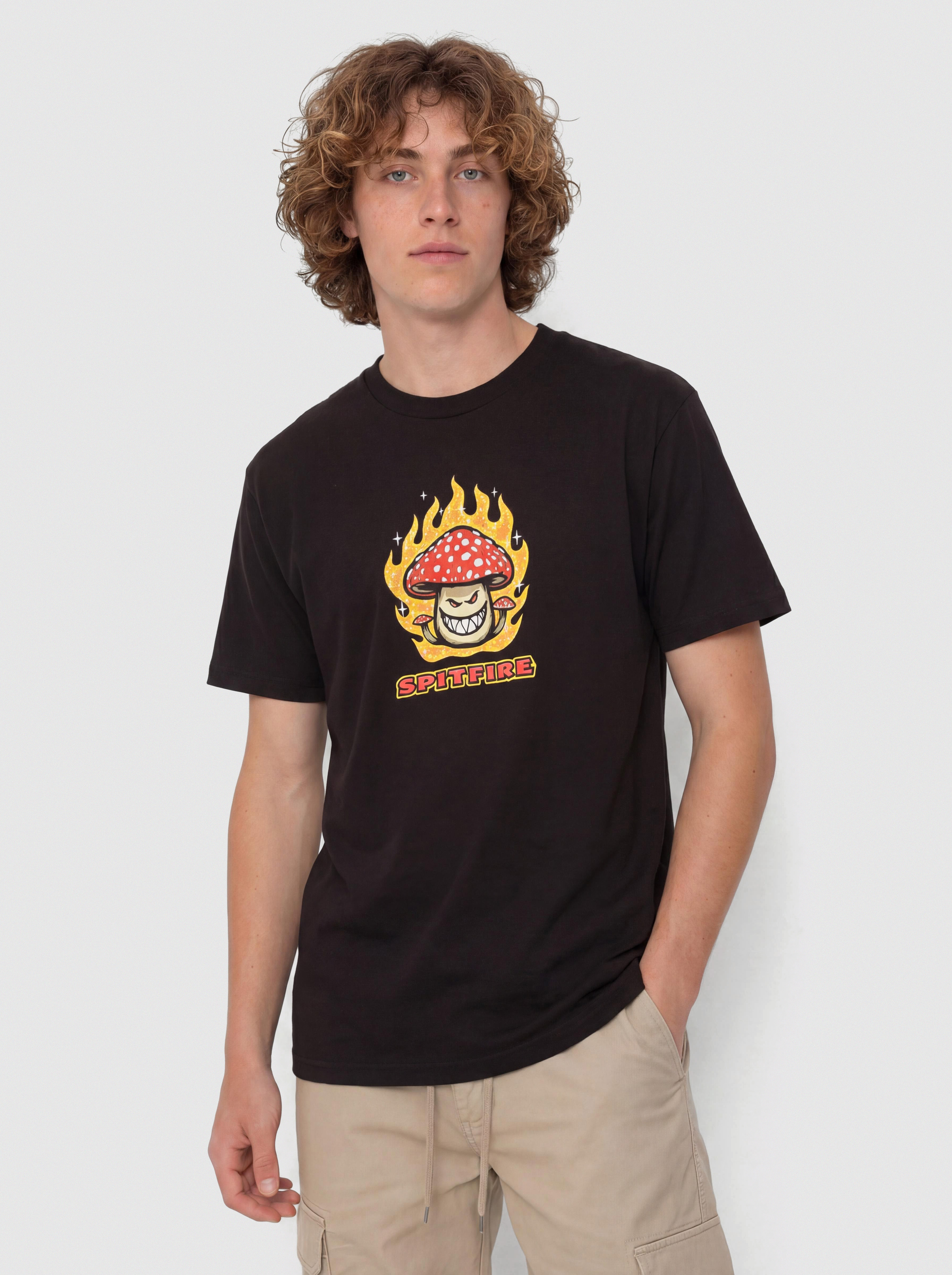 Tricou Spitfire Mushroom Bighead (black)