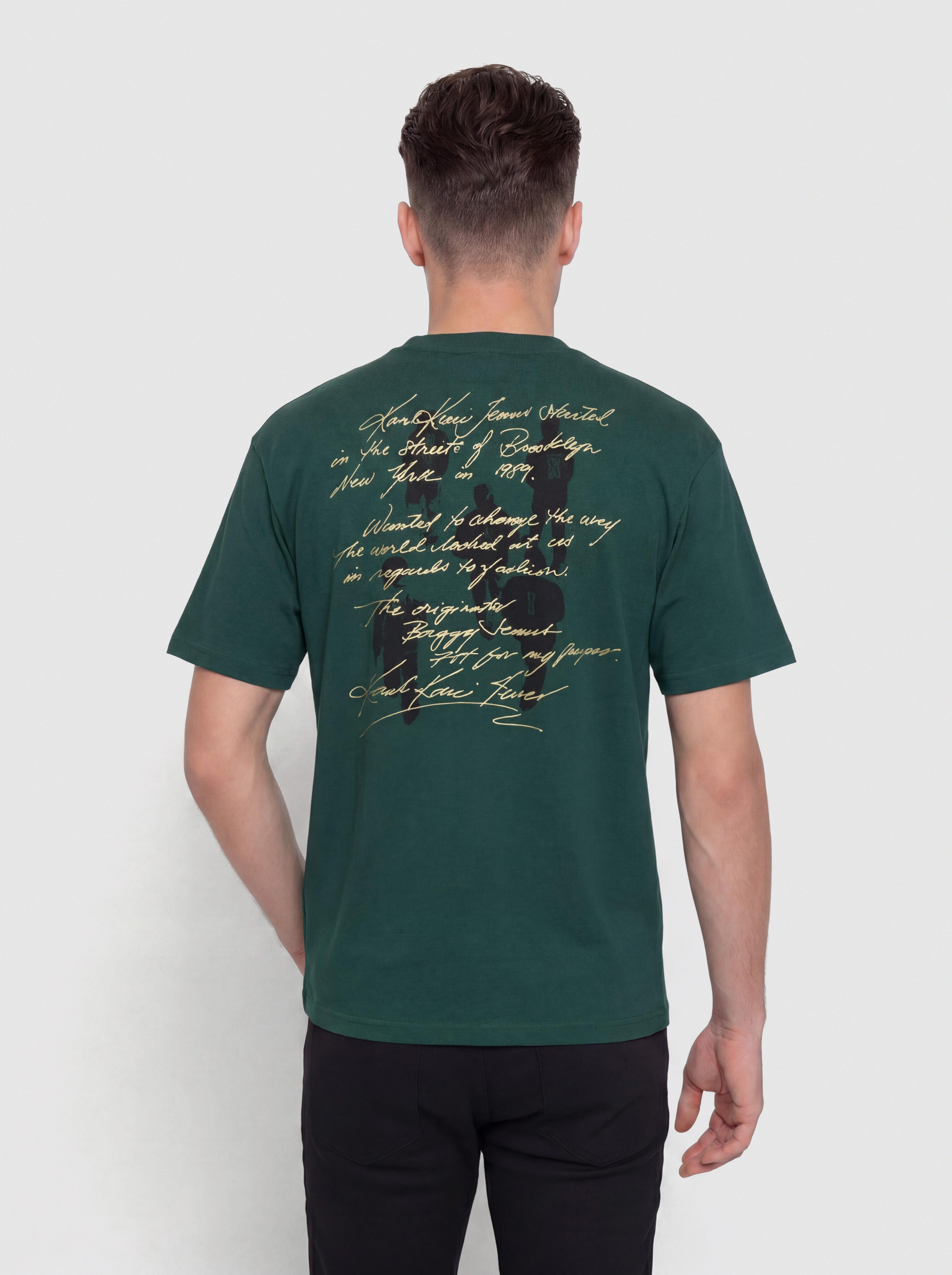 Tricou Karl Kani Signature Washed Oversized (green)