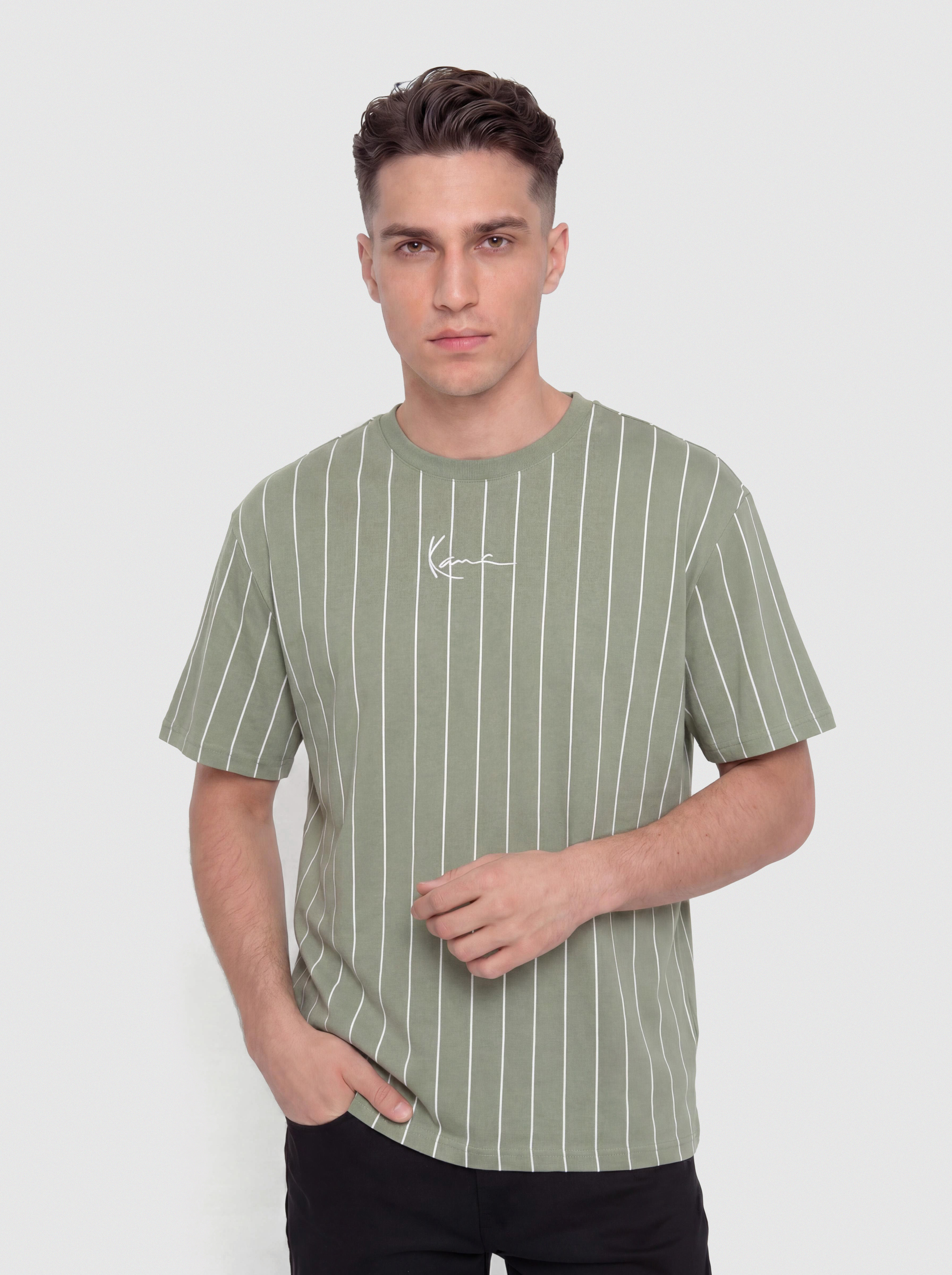 Tricou Karl Kani Small Signature Pinstripe