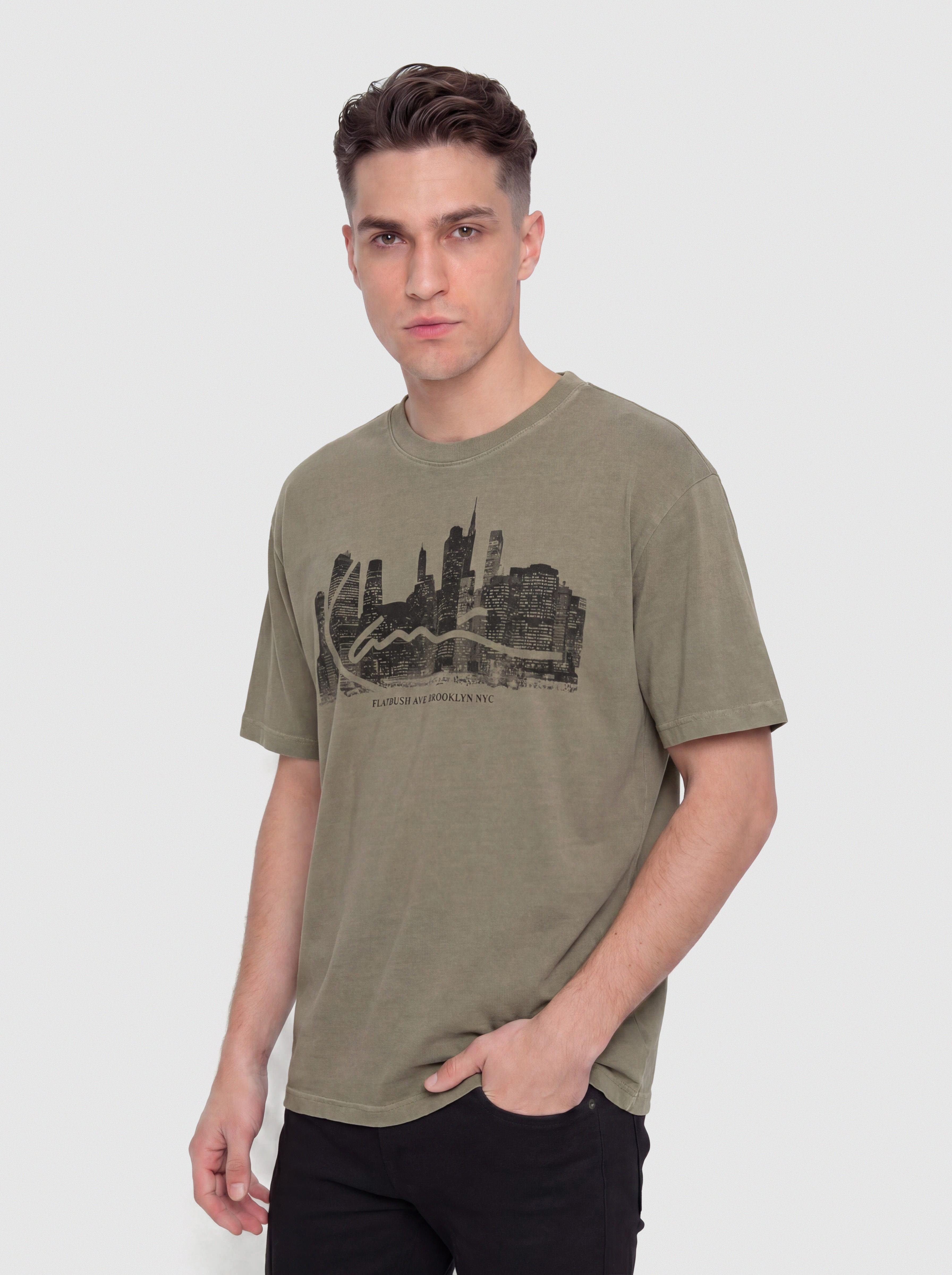 Tricou Karl Kani Signature Skyline Washed Boxy
