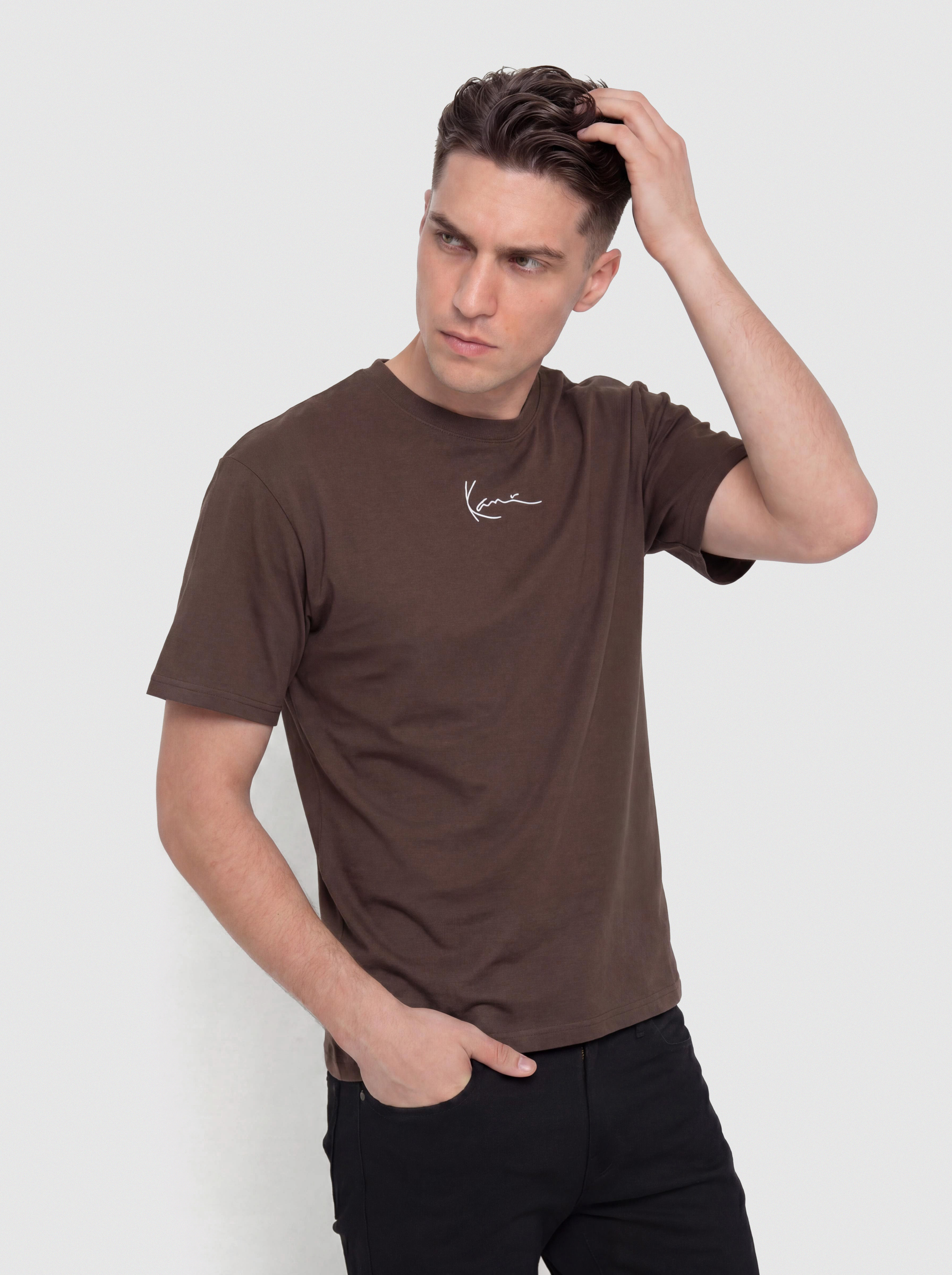 Tricou Karl Kani Small Signature Essential (brown)