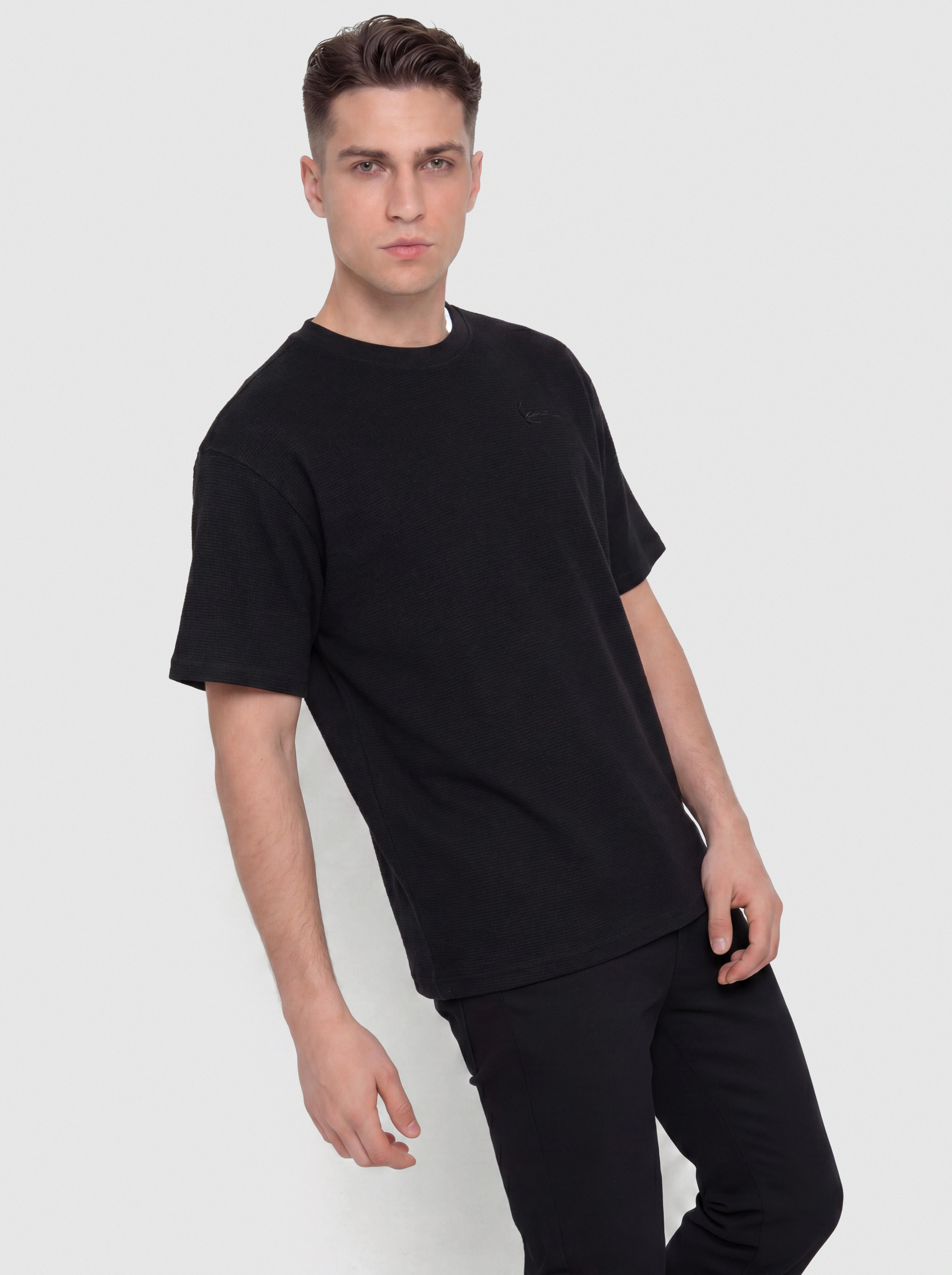 Tricou Karl Kani Signature Waffle (black)