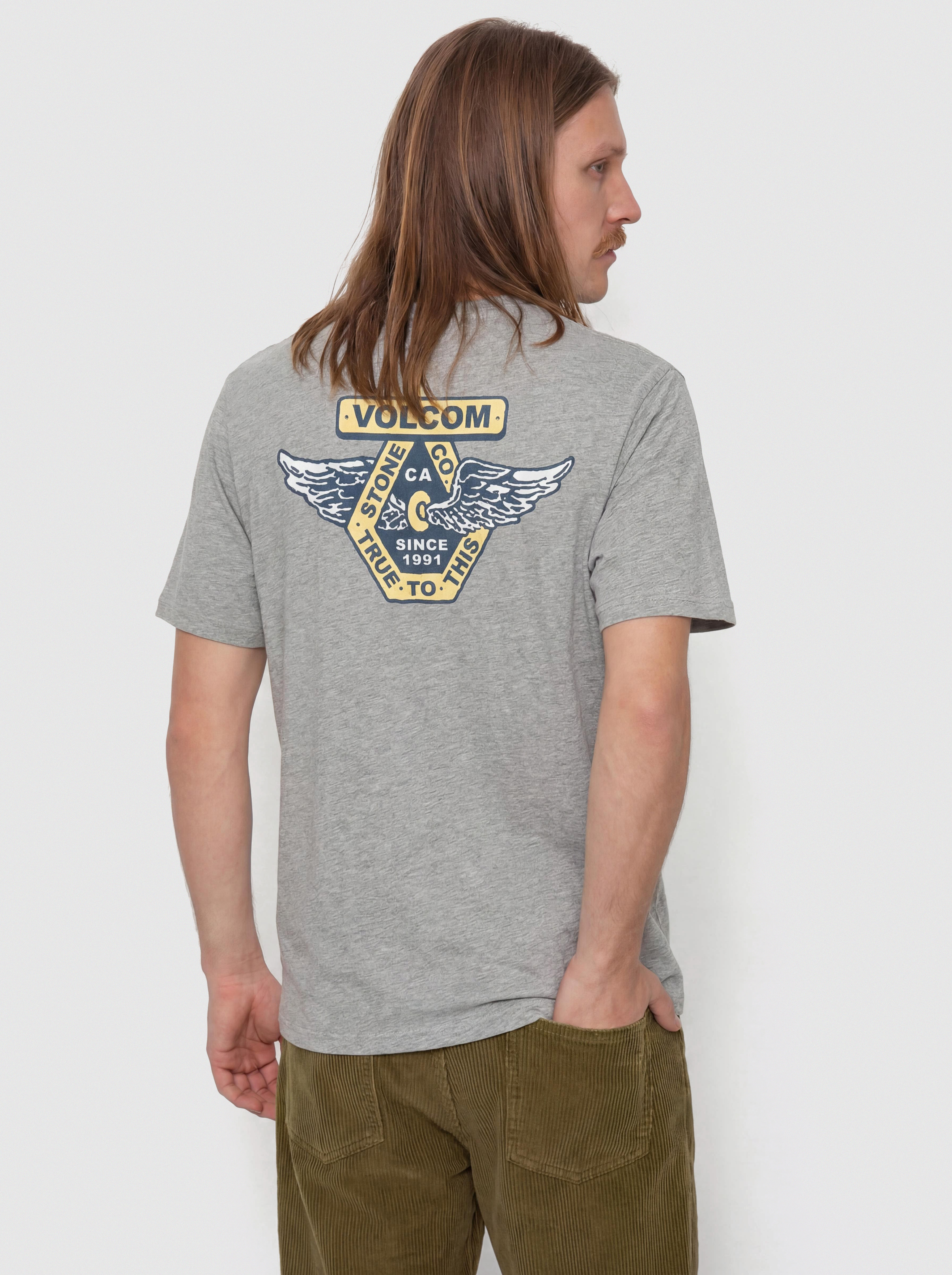 Tricou Volcom Free Wheel Hth (heather grey)