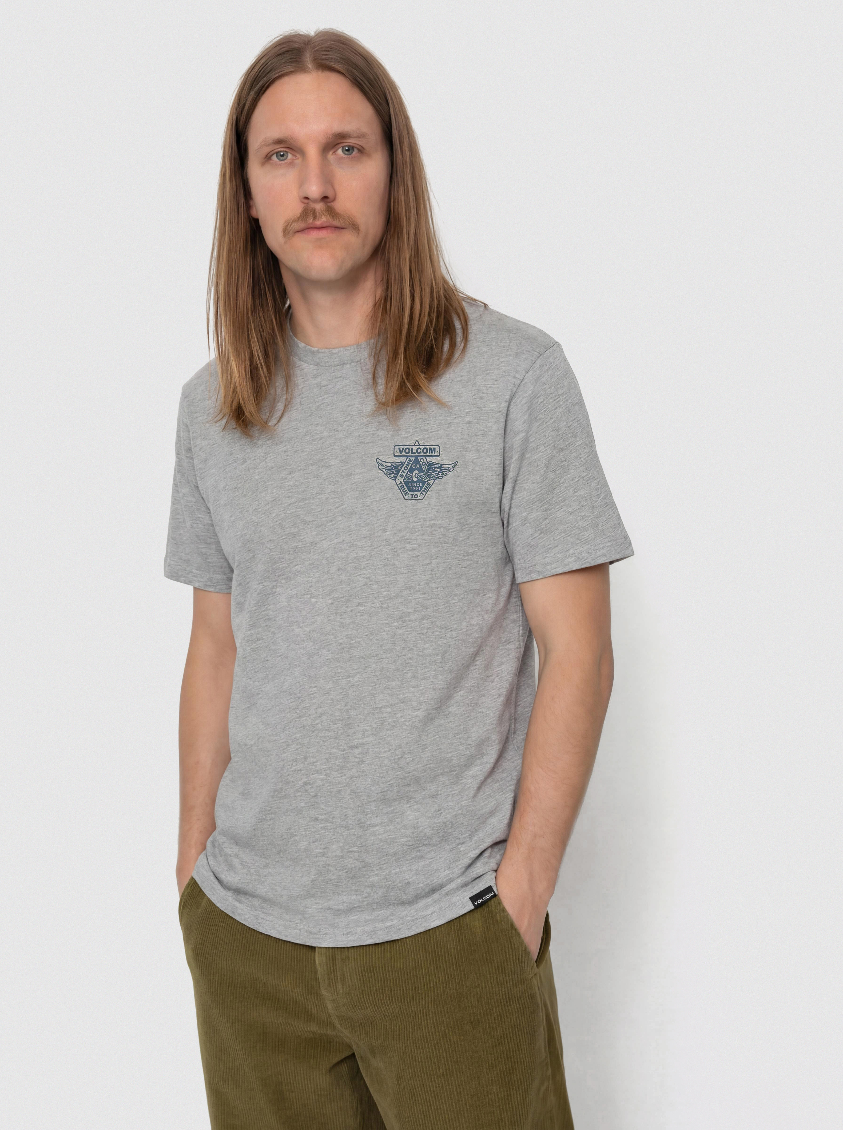 Tricou Volcom Free Wheel Hth (heather grey)