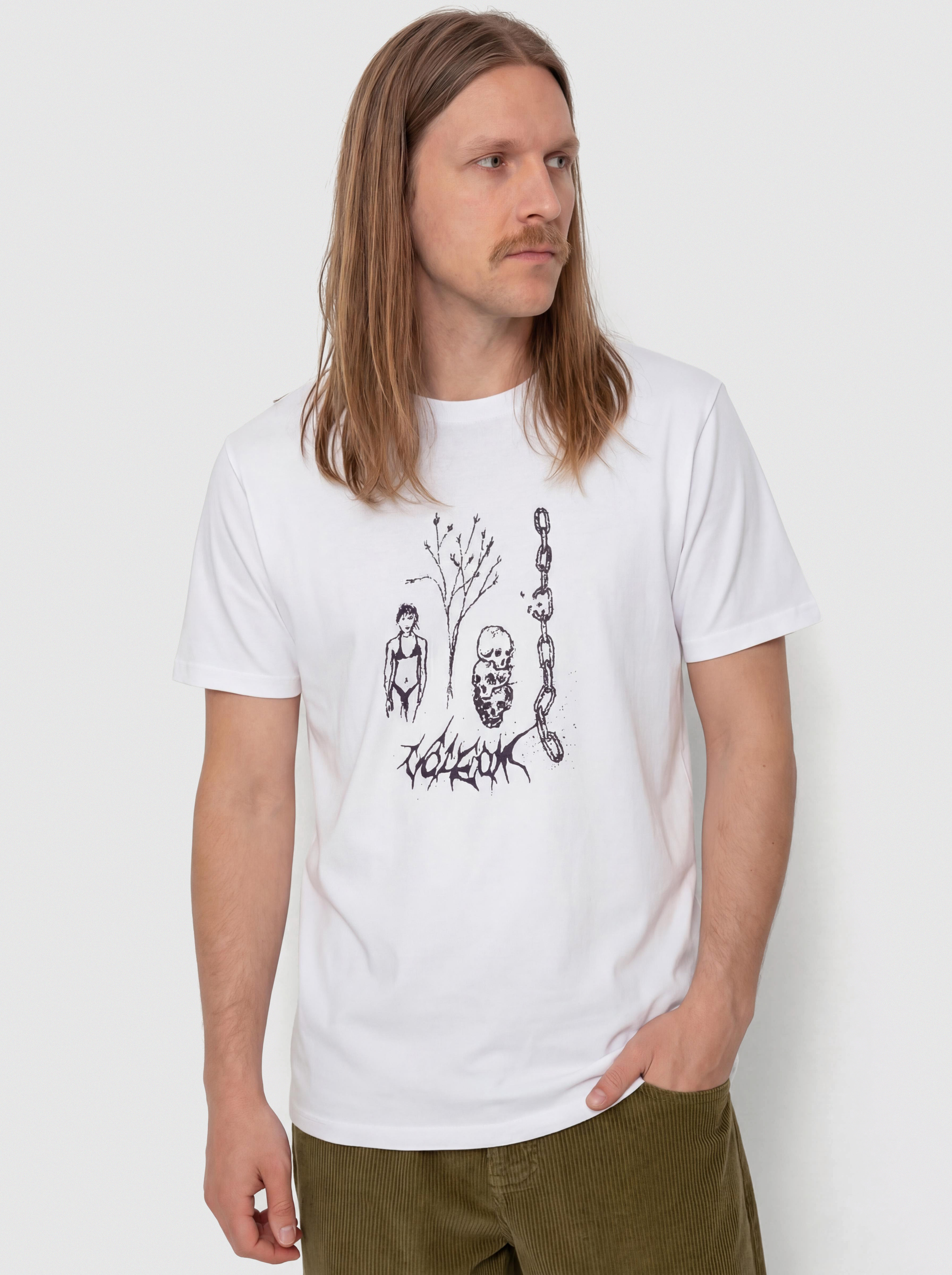 Tricou Volcom Poetic Dess Lse (white)