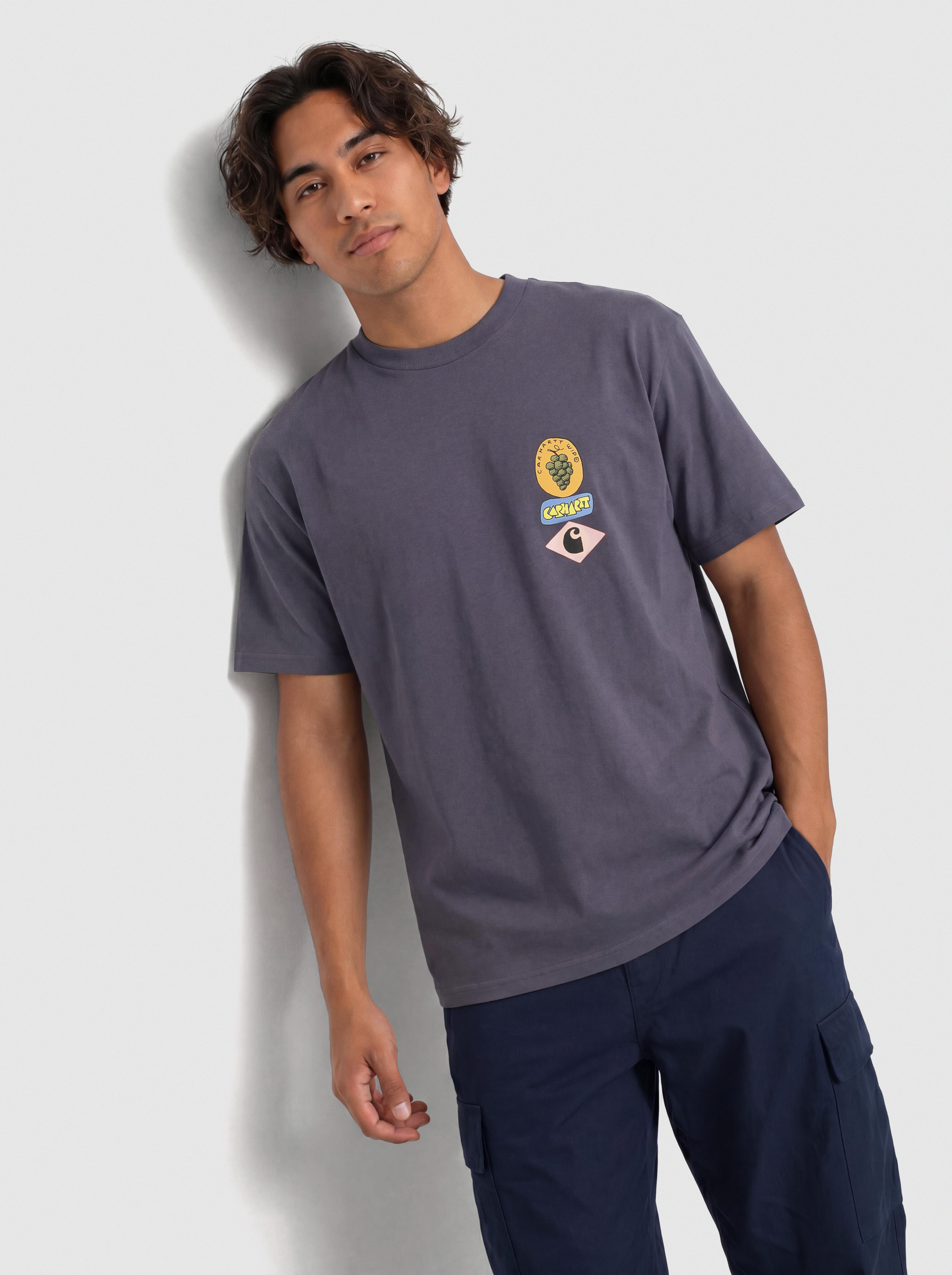 Tricou Carhartt WIP Stacked Grapes - violet (shady purple)