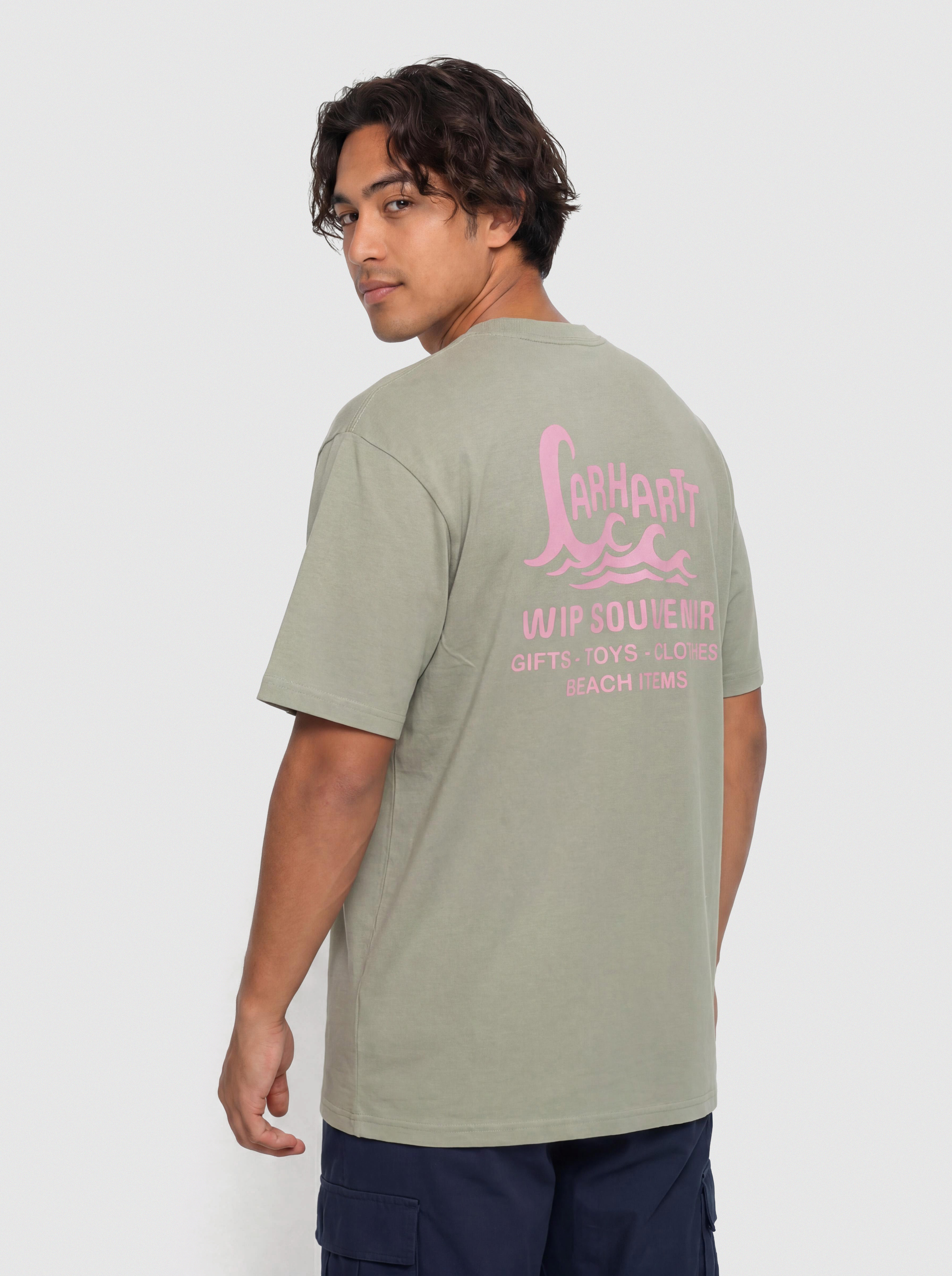 Tricou Carhartt WIP Waves (shady green)