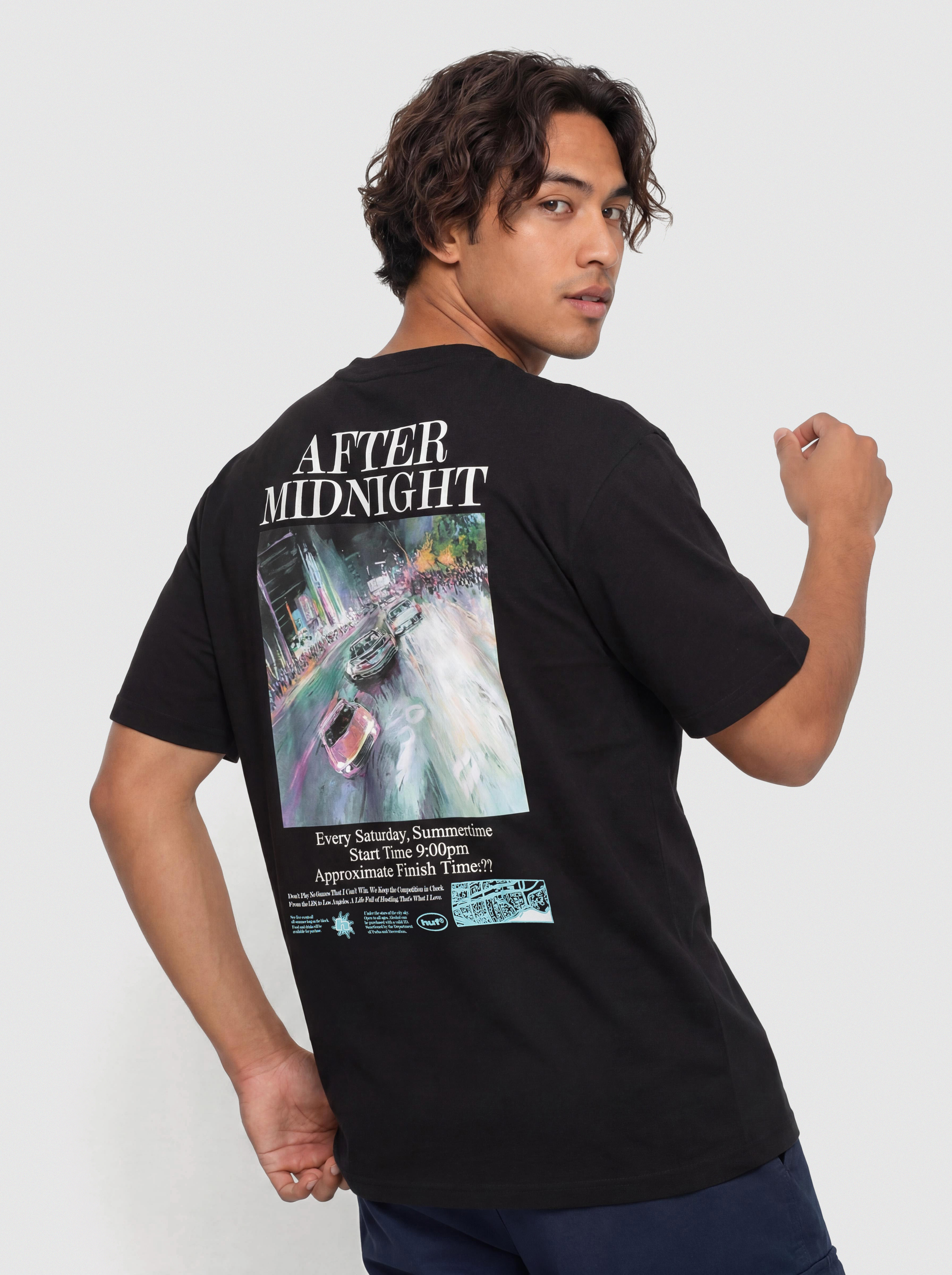 Tricou HUF After Midnight (black)
