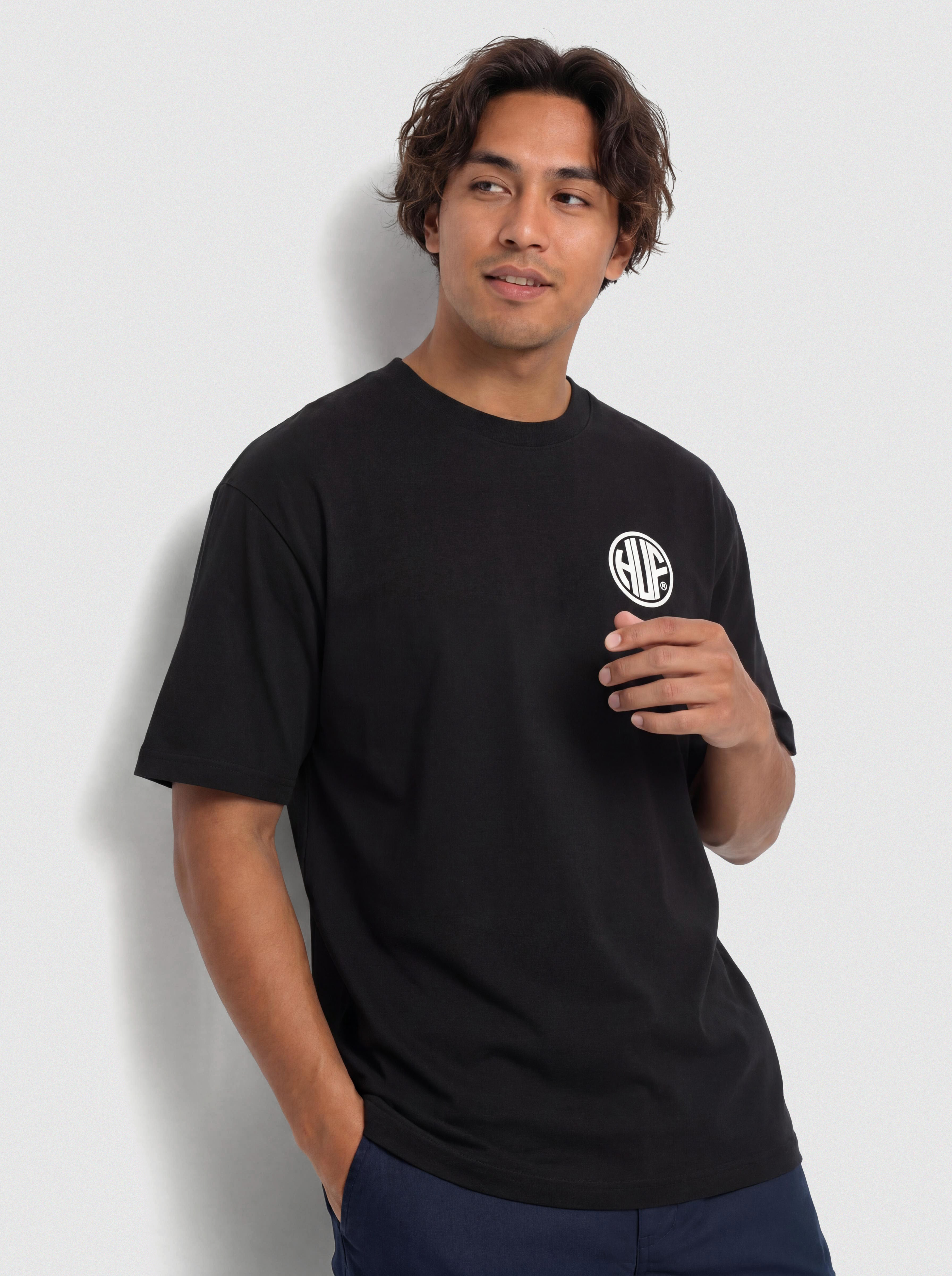 Tricou HUF Regional (black/white)